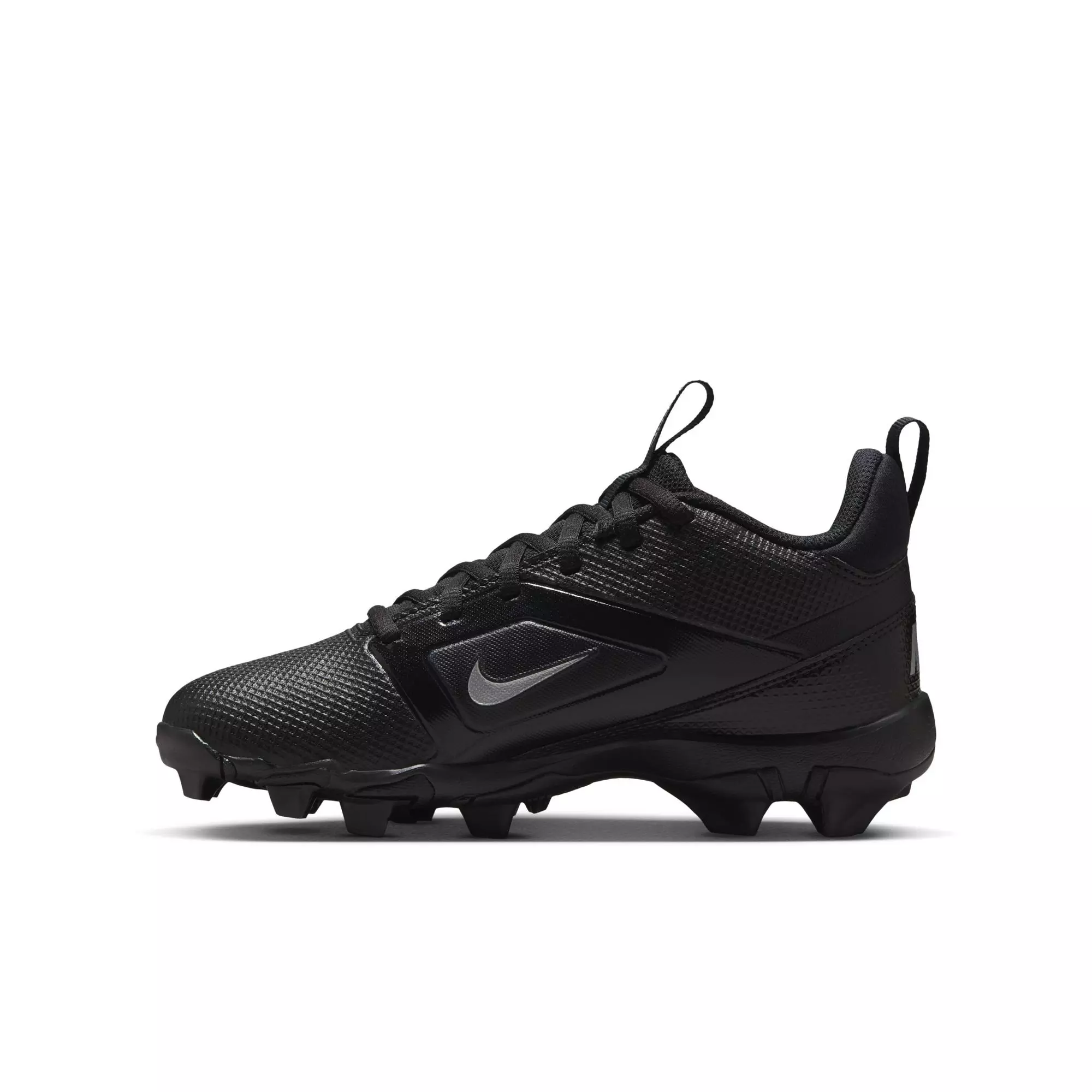 Nike Alpha Menace 4 Shark "Black/Metallic Silver" Preschool Boys' Football Cleat - BLACK/SILVER