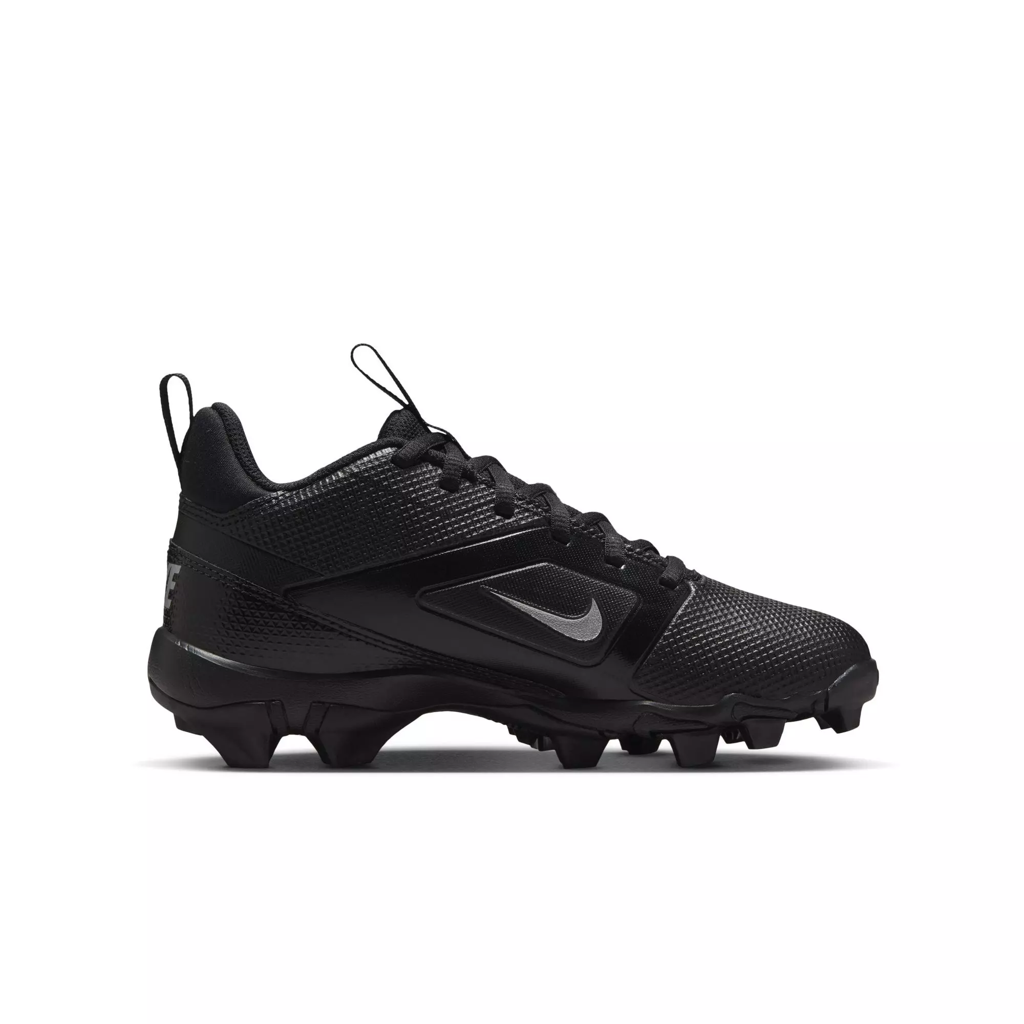 Nike Alpha Menace 4 Shark "Black/Metallic Silver" Preschool Boys' Football Cleat - BLACK/SILVER