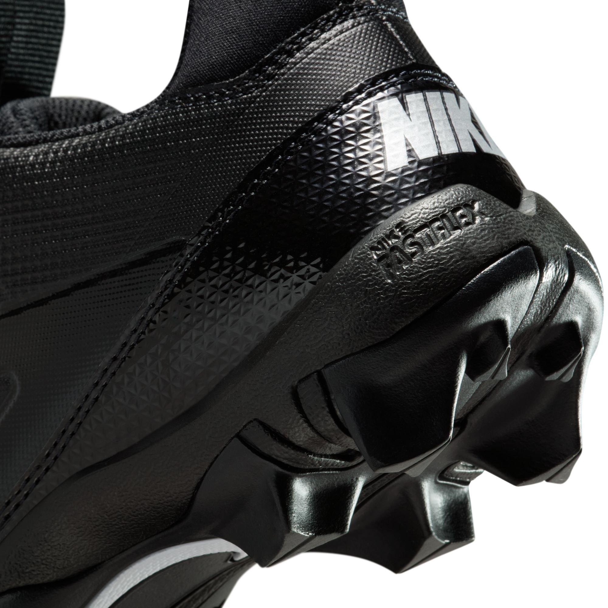 Nike Alpha Menace 4 Shark  Grade School Boys' "Black/Metallic Silver" Wide Football Cleat