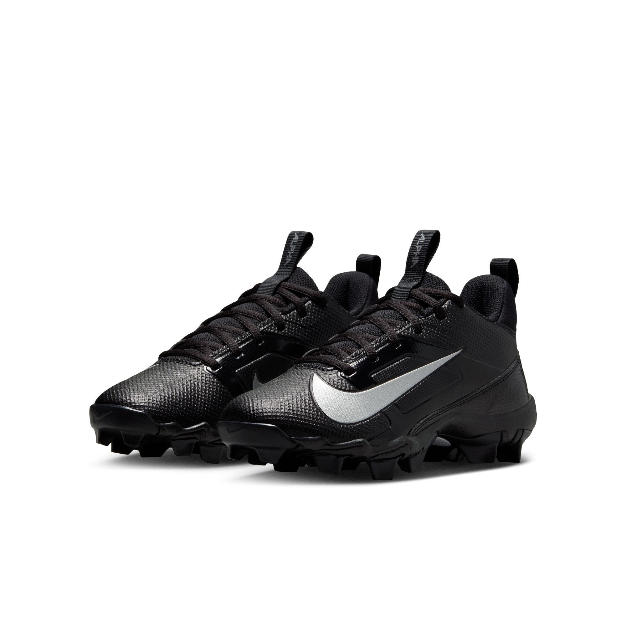 Nike Alpha Menace 4 Shark  Grade School Boys' "Black/Metallic Silver" Wide Football Cleat