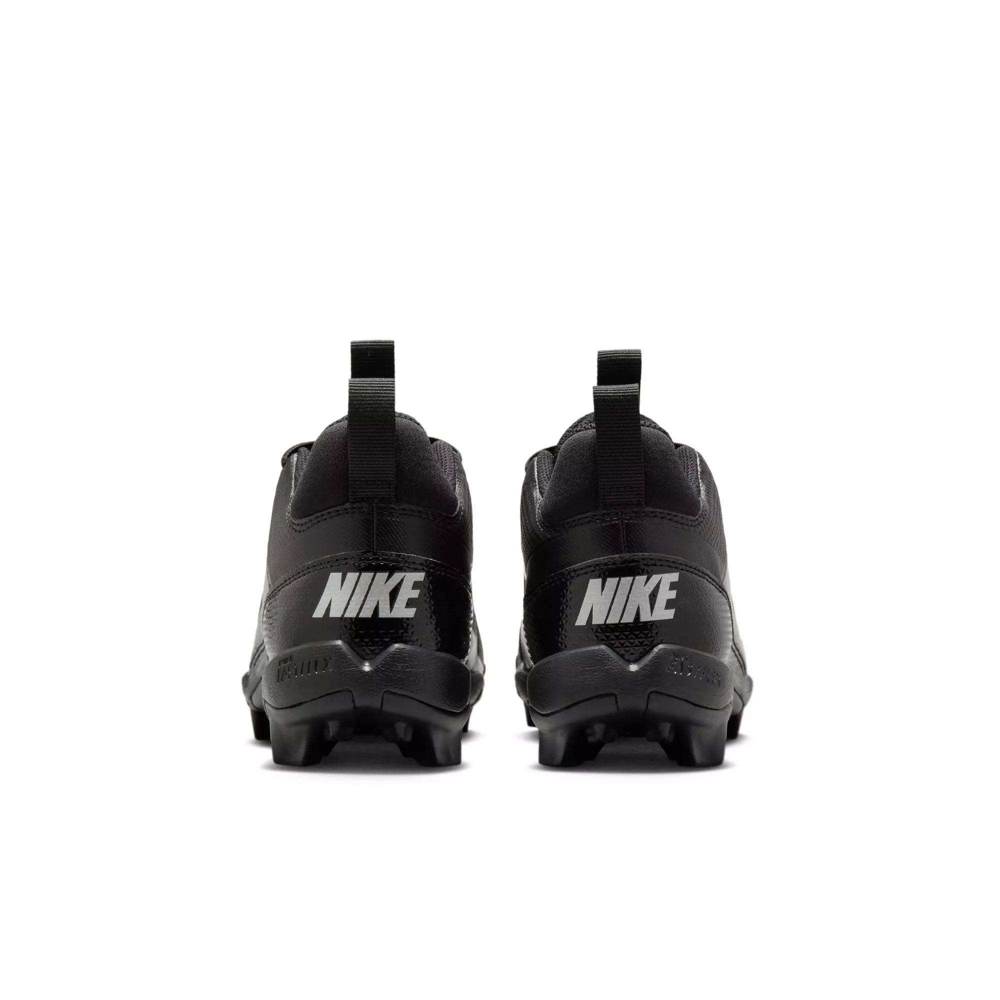 Nike Alpha Menace 4 Shark "Black/Metallic Silver" Grade School Boys' Wide Football Cleat - BLACK/SILVER