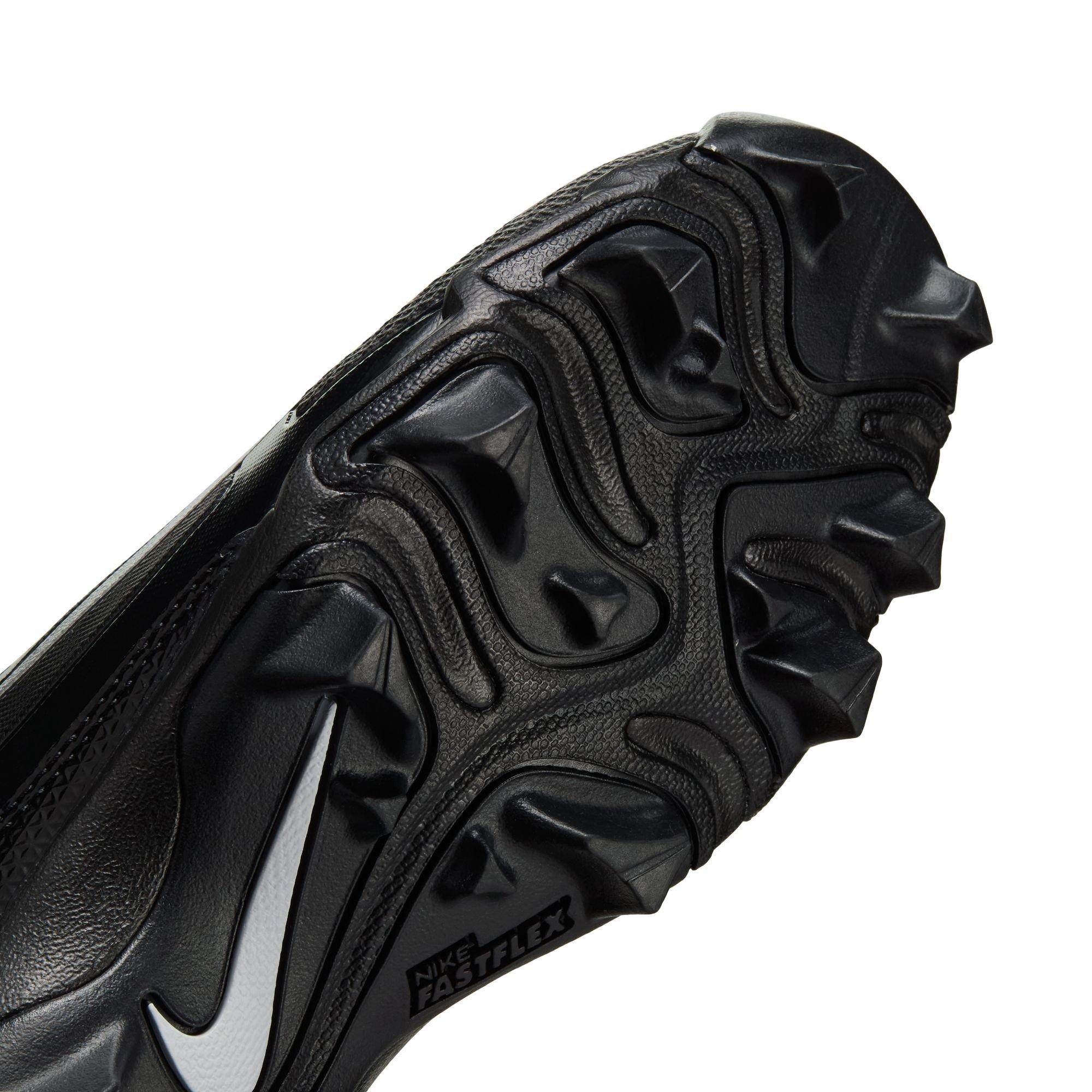 Nike Alpha Menace 4 Shark  Grade School Boys' "Black/Metallic Silver" Wide Football Cleat