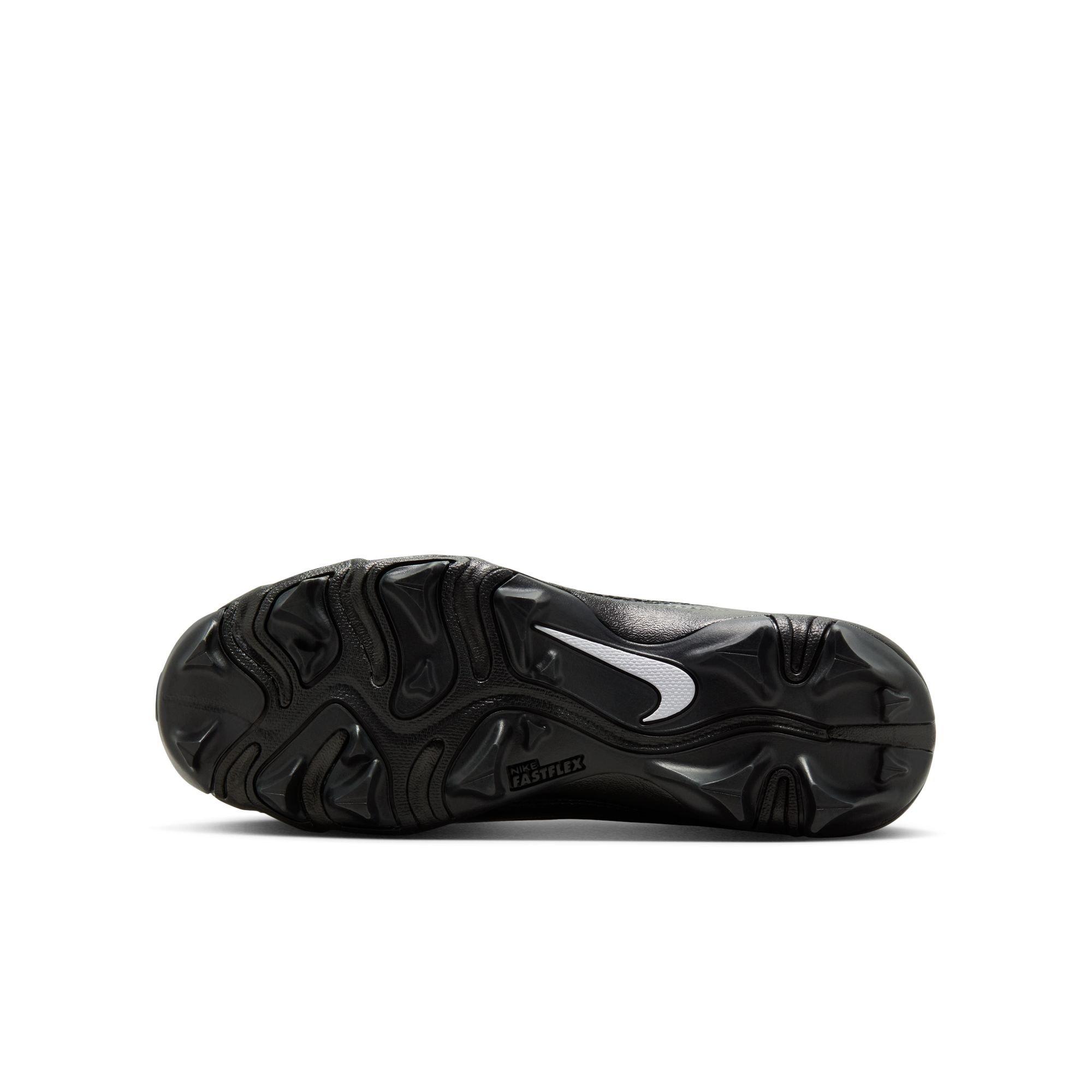 Nike Alpha Menace 4 Shark  Grade School Boys' "Black/Metallic Silver" Wide Football Cleat