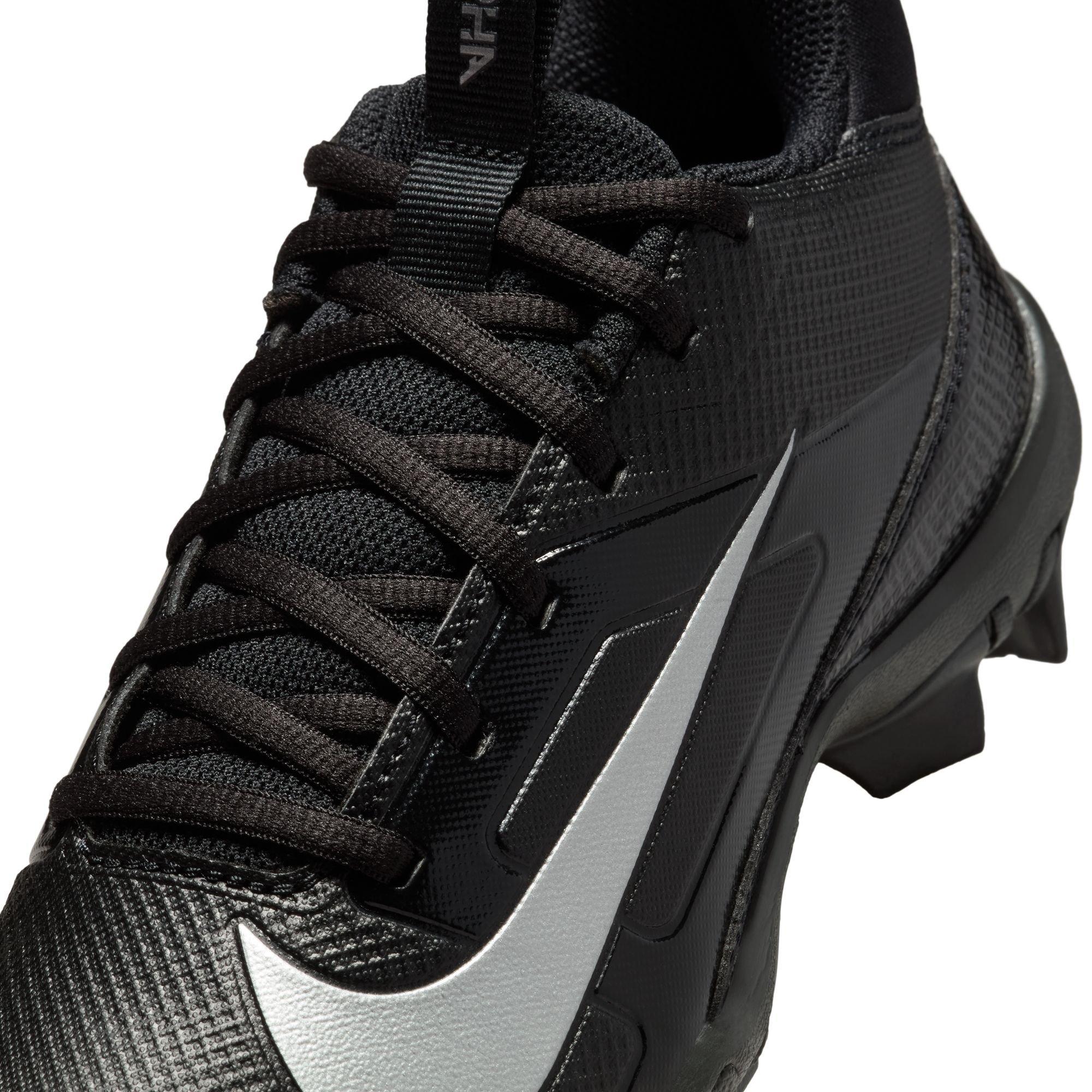 Nike Alpha Menace 4 Shark  Grade School Boys' "Black/Metallic Silver" Wide Football Cleat