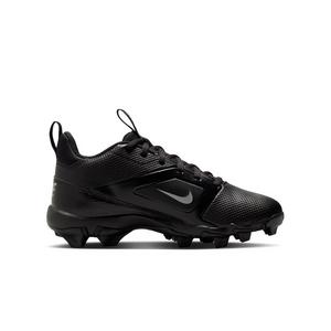 Nike Alpha Menace 4 Shark "Black/Metallic Silver" Grade School Boys' Wide Football Cleat