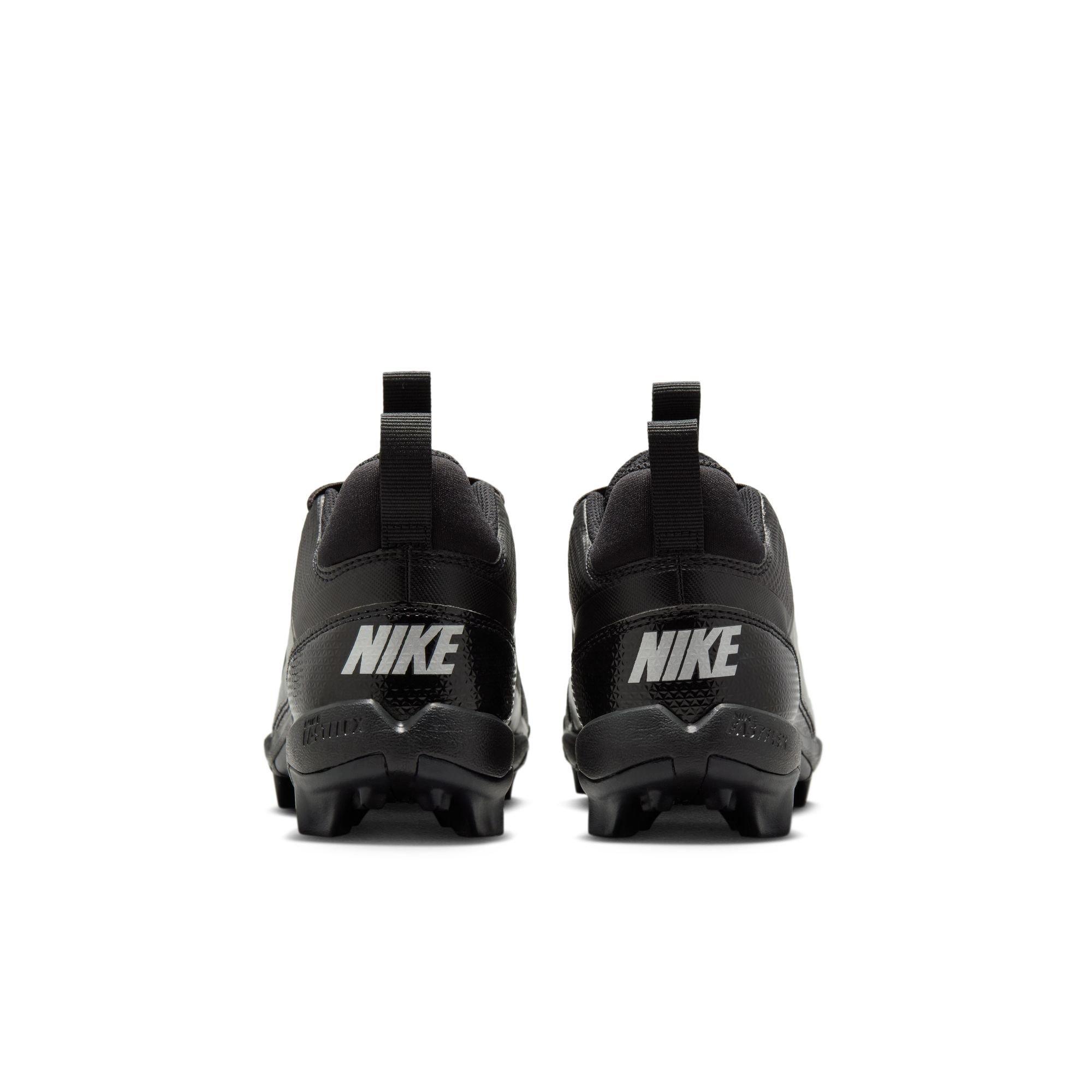 Nike Alpha Menace 4 Shark Preschool Boys' "Black/Metallic Silver" Wide Football Cleat