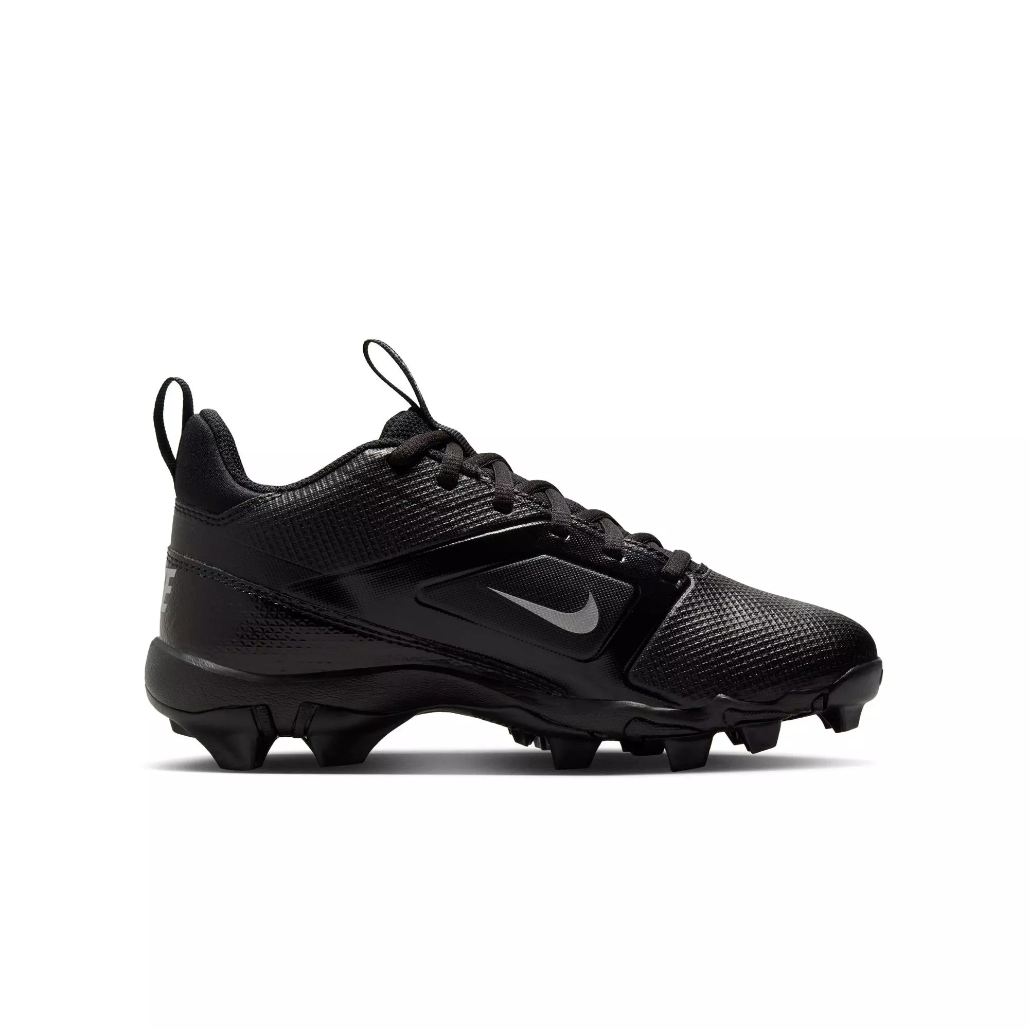 Nike Alpha Menace 4 Shark "Black/Metallic Silver" Preschool Boys' Wide Football Cleat - BLACK/SILVER