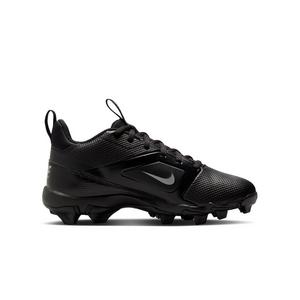 Nike Alpha Menace 4 Shark "Black/Metallic Silver" Preschool Boys' Wide Football Cleat