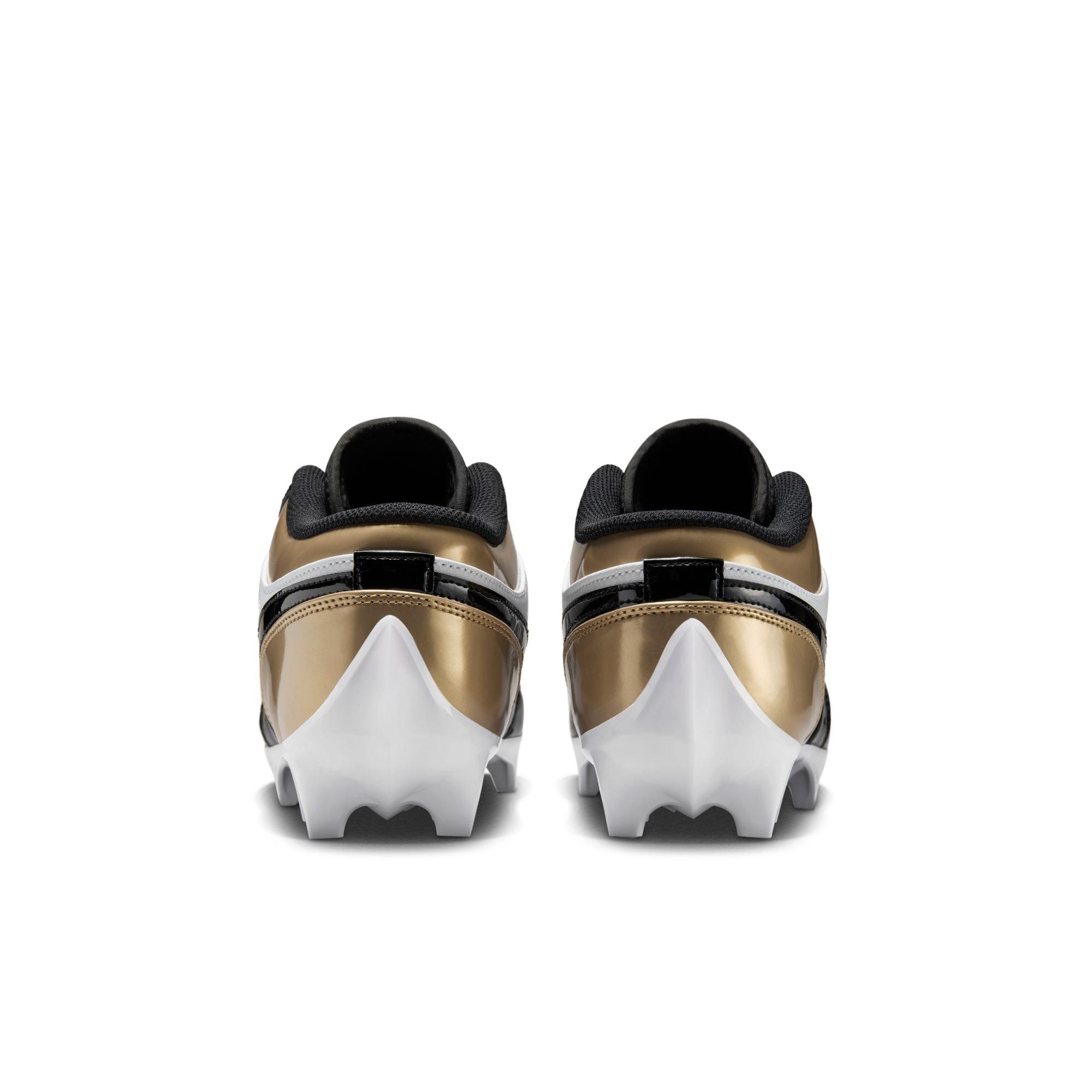 Jordan 1 Low TD "Metallic Gold/Black/White" Men's Football Cleat - GOLD/BLACK/WHITE Thumbnail View 7