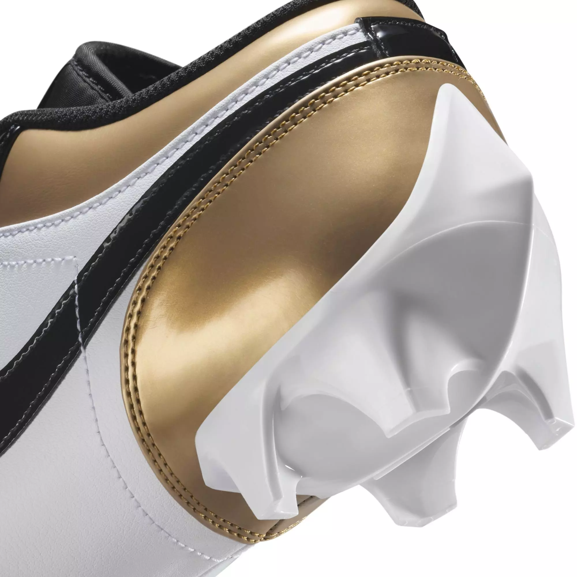 Jordan 1 Low TD "Metallic Gold/Black/White" Men's Football Cleat - GOLD/BLACK/WHITE