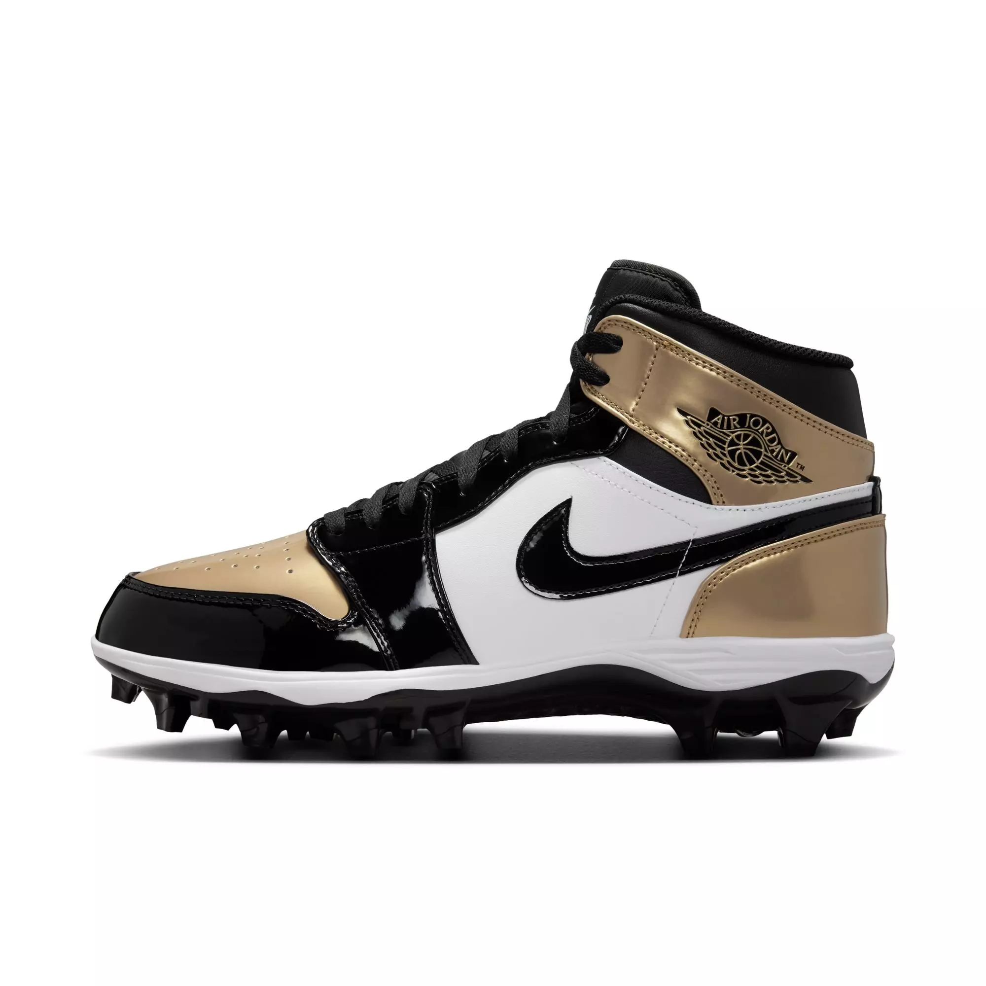 Jordan Mid TD "Metallic Gold/Black/White" Men's Football Cleat
