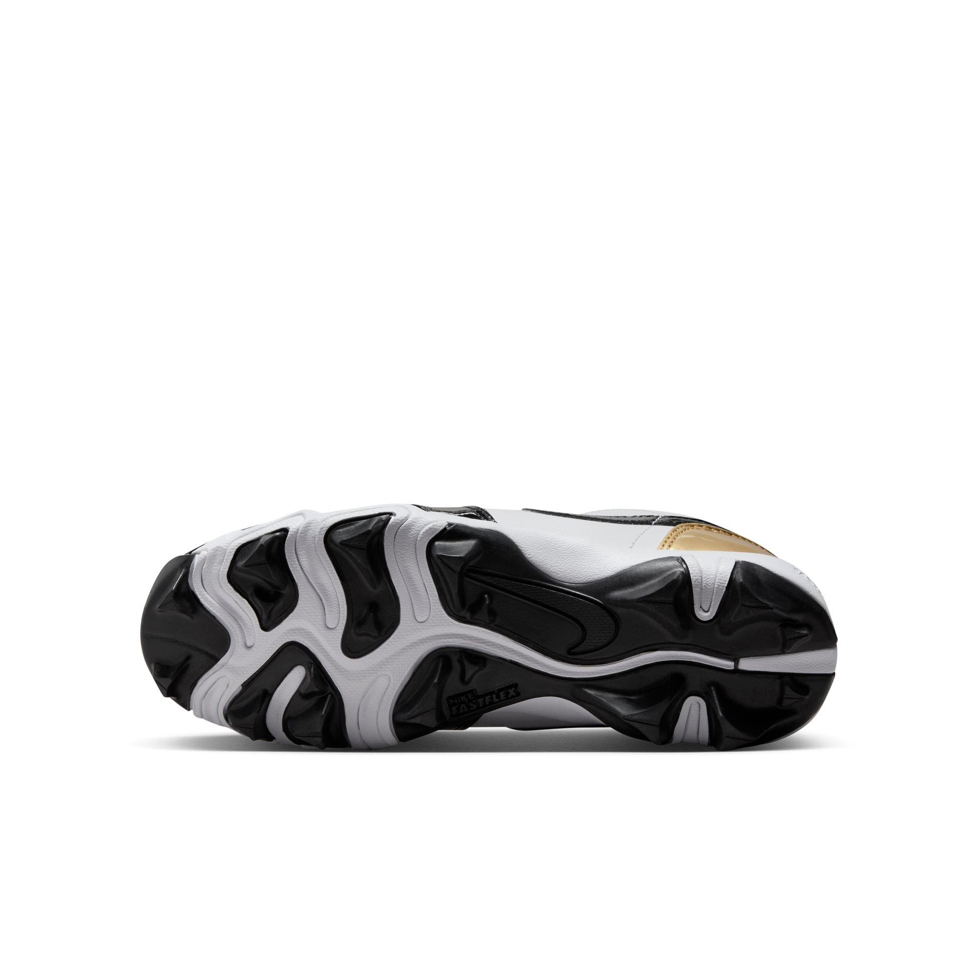 Jordan 1 Low Grade School Boys' "Metallic Gold/White" Football Cleat