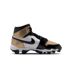 Jordan 1 Mid "Metallic Gold/Black/White" Grade School Boys' Multisport Cleat