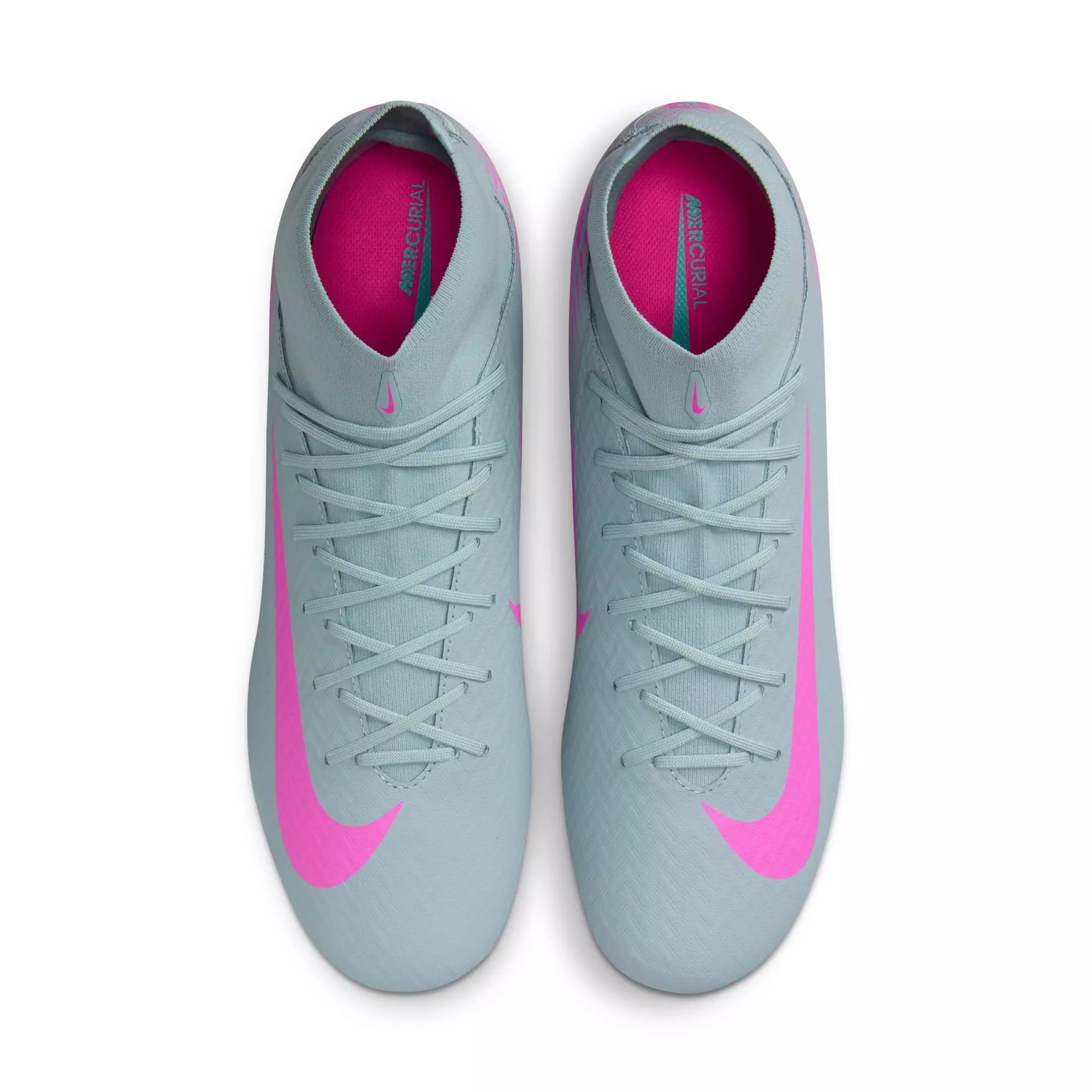 Nike Mercurial Superfly 10 Academy MG "Ocean Cube/Pink Blast" Men's Soccer Cleat - GREY/PINK