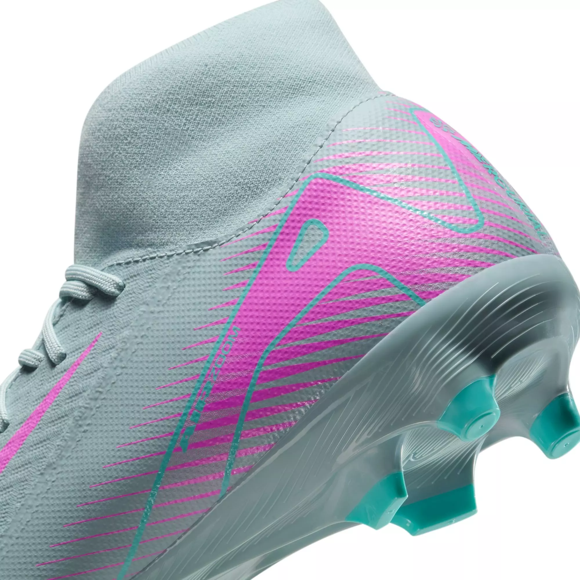 Nike Mercurial Superfly 10 Academy MG "Ocean Cube/Pink Blast" Men's Soccer Cleat - GREY/PINK