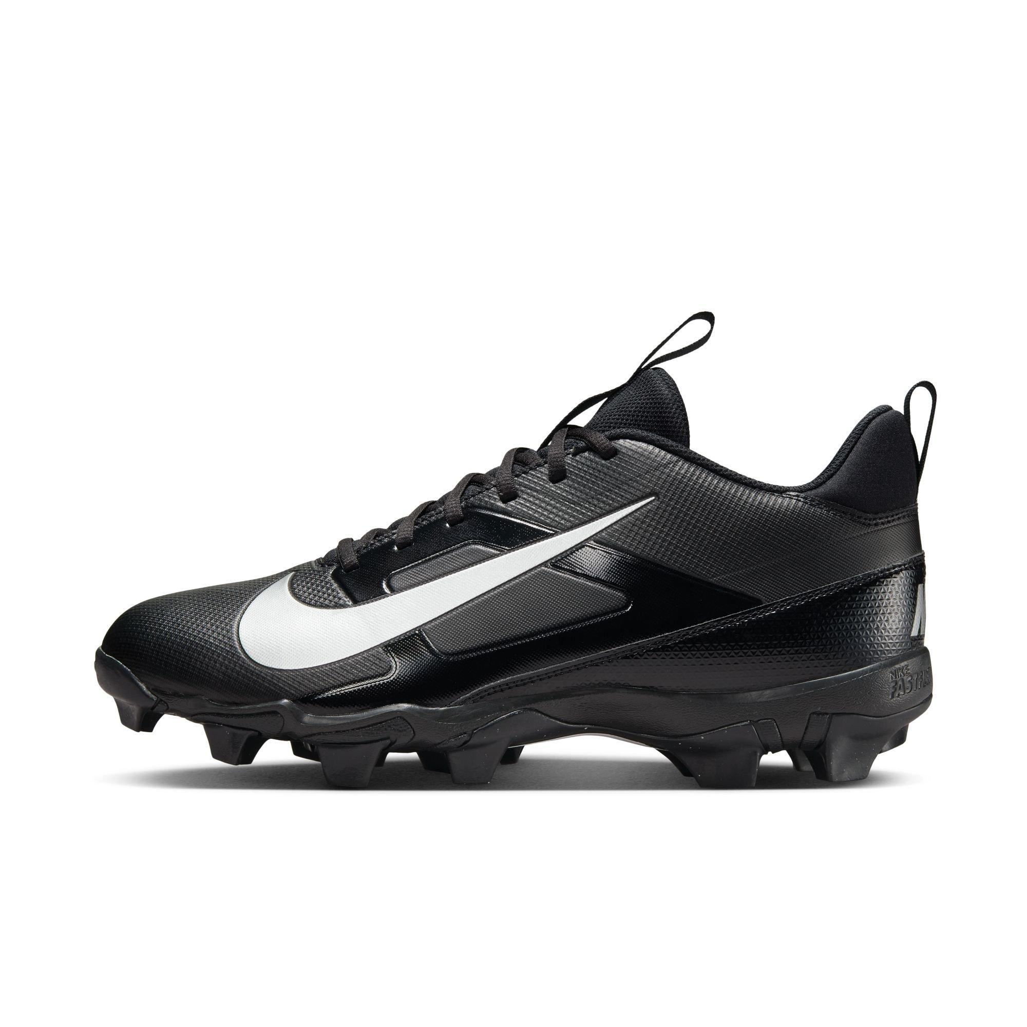Nike Alpha Menace 4 Shark "Black/Metallic Silver" Men's Wide Football Cleat - BLACK/SILVER Thumbnail View 3