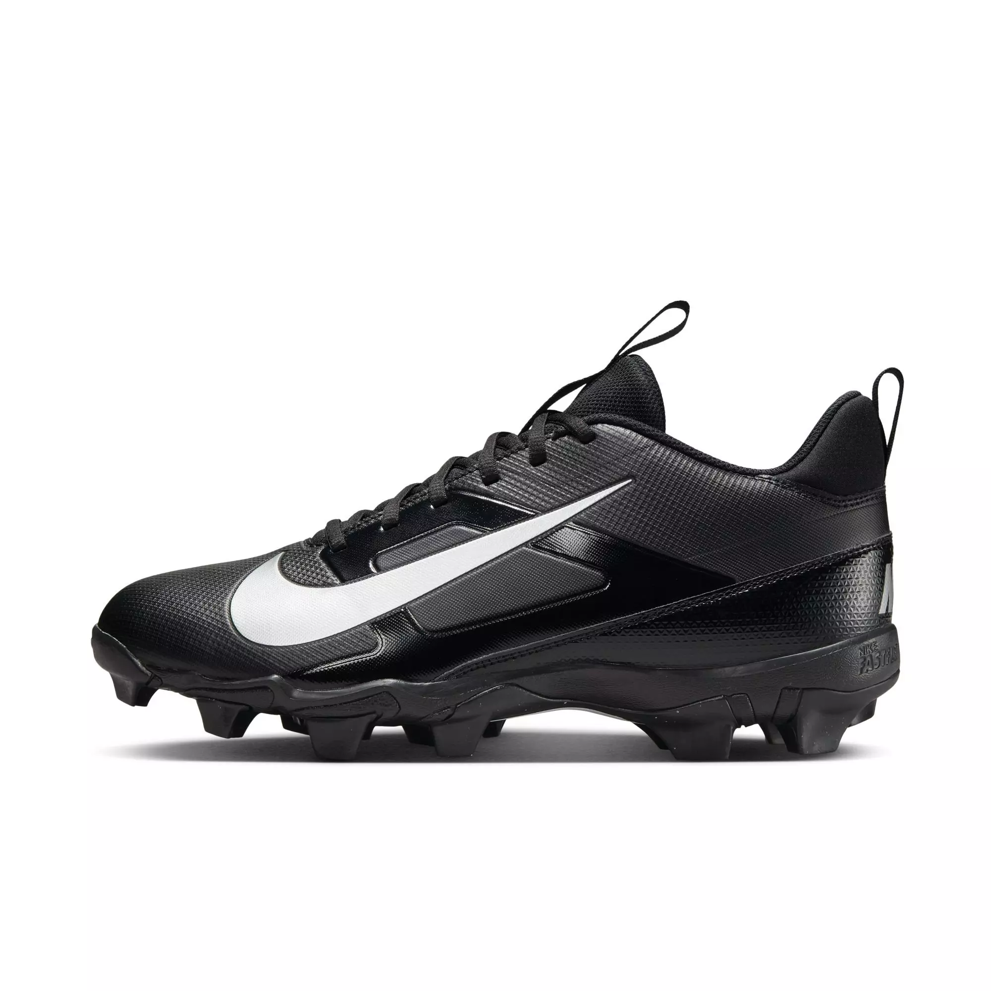 Nike Alpha Menace 4 Shark "Black/Metallic Silver" Men's Wide Football Cleat - BLACK/SILVER