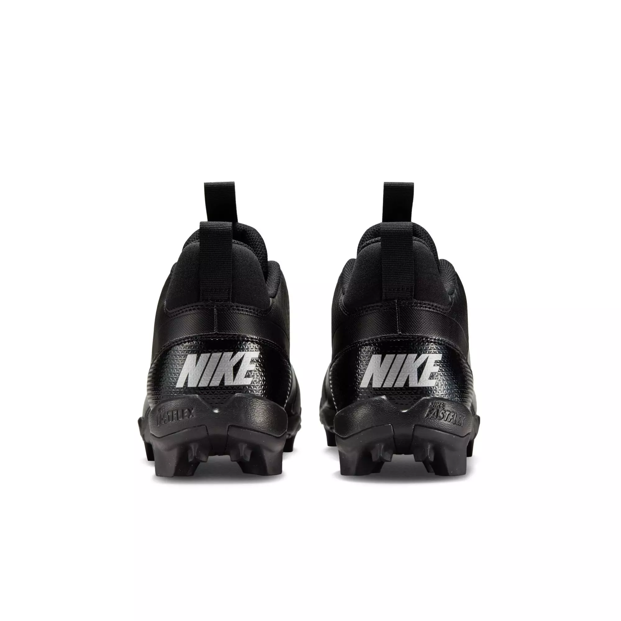 Nike Alpha Menace 4 Shark "Black/Metallic Silver" Men's Wide Football Cleat - BLACK/SILVER