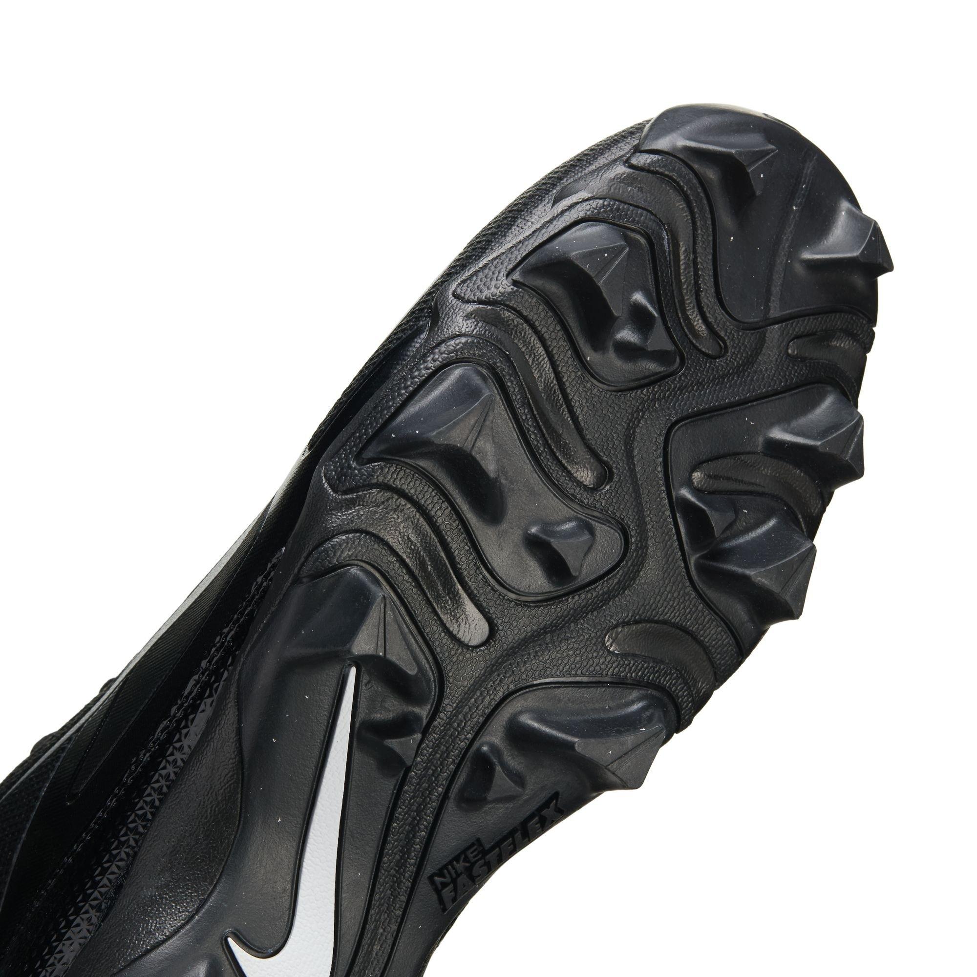 Nike Alpha Menace 4 Shark "Black/Metallic Silver" Men's Wide Football Cleat - BLACK/SILVER Thumbnail View 9