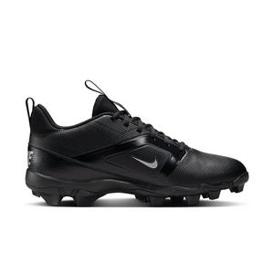 Nike Alpha Menace 4 Shark "Black/Metallic Silver" Men's Wide Football Cleat