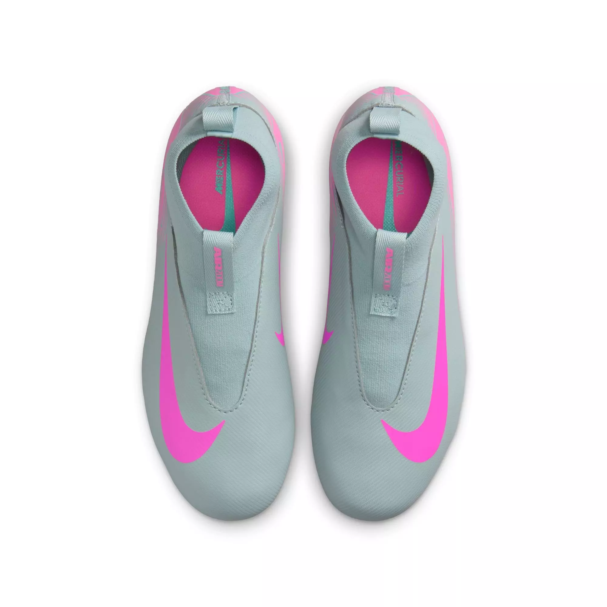 Nike Jr. Mercurial Superfly 10 Academy​ MG "Ocean Cube/Pink Blast" Grade School Boys' Soccer Cleat - GREY/PINK