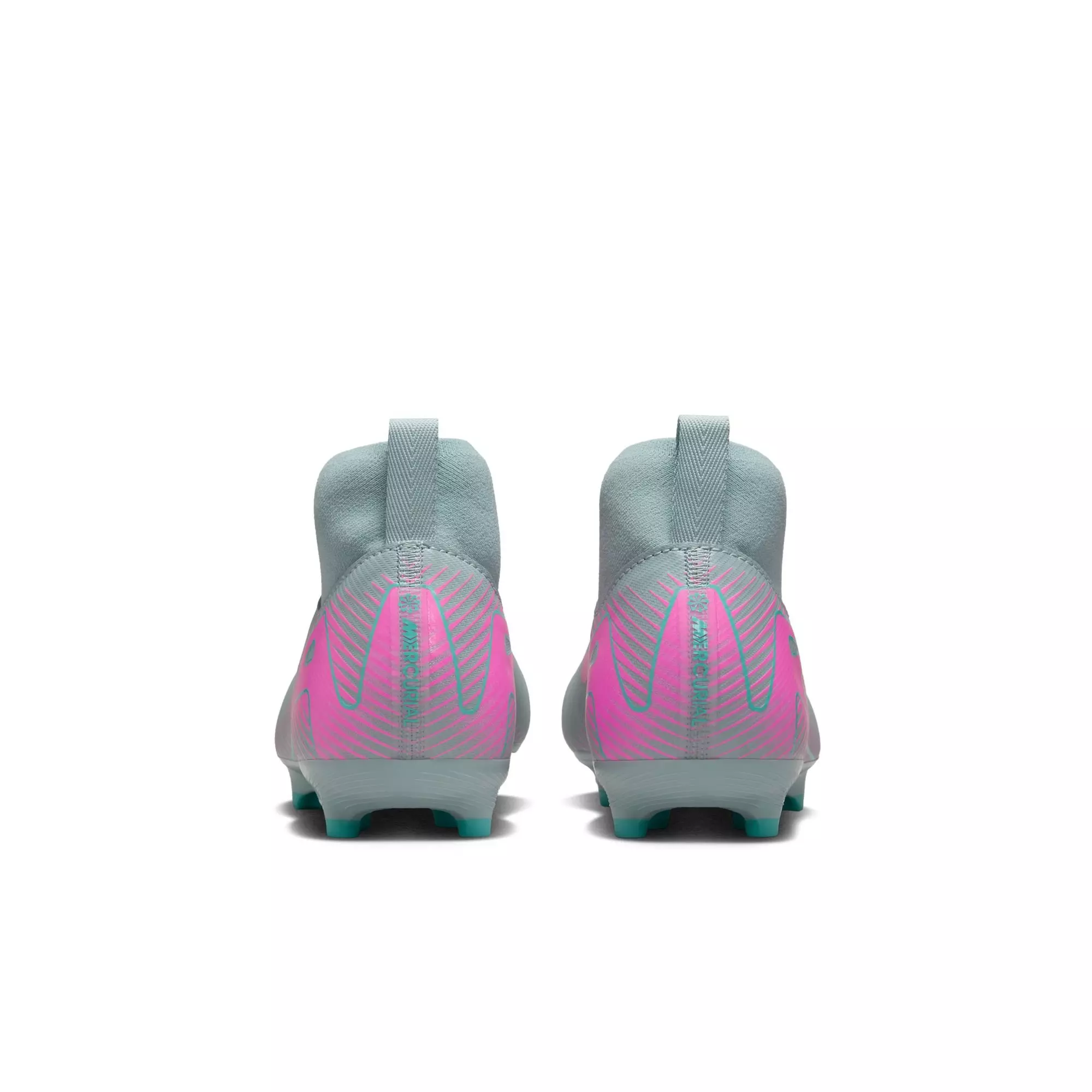 Nike Jr. Mercurial Superfly 10 Academy​ MG "Ocean Cube/Pink Blast" Grade School Boys' Soccer Cleat - GREY/PINK