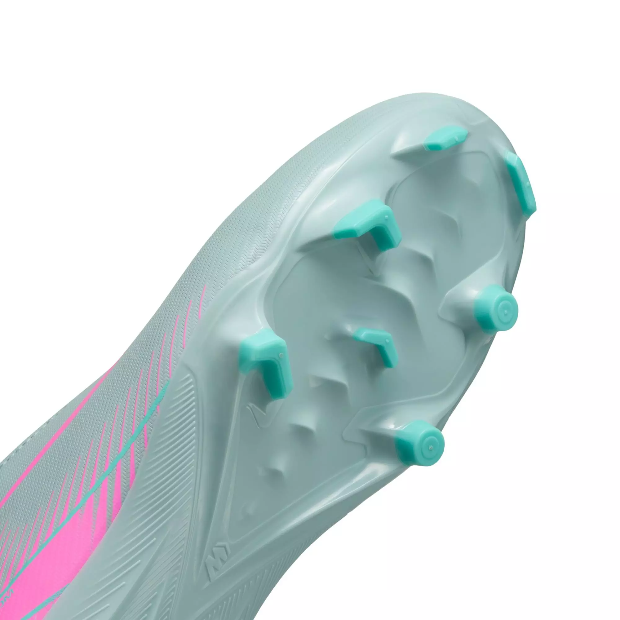 Nike Jr. Mercurial Superfly 10 Academy​ MG "Ocean Cube/Pink Blast" Grade School Boys' Soccer Cleat - GREY/PINK