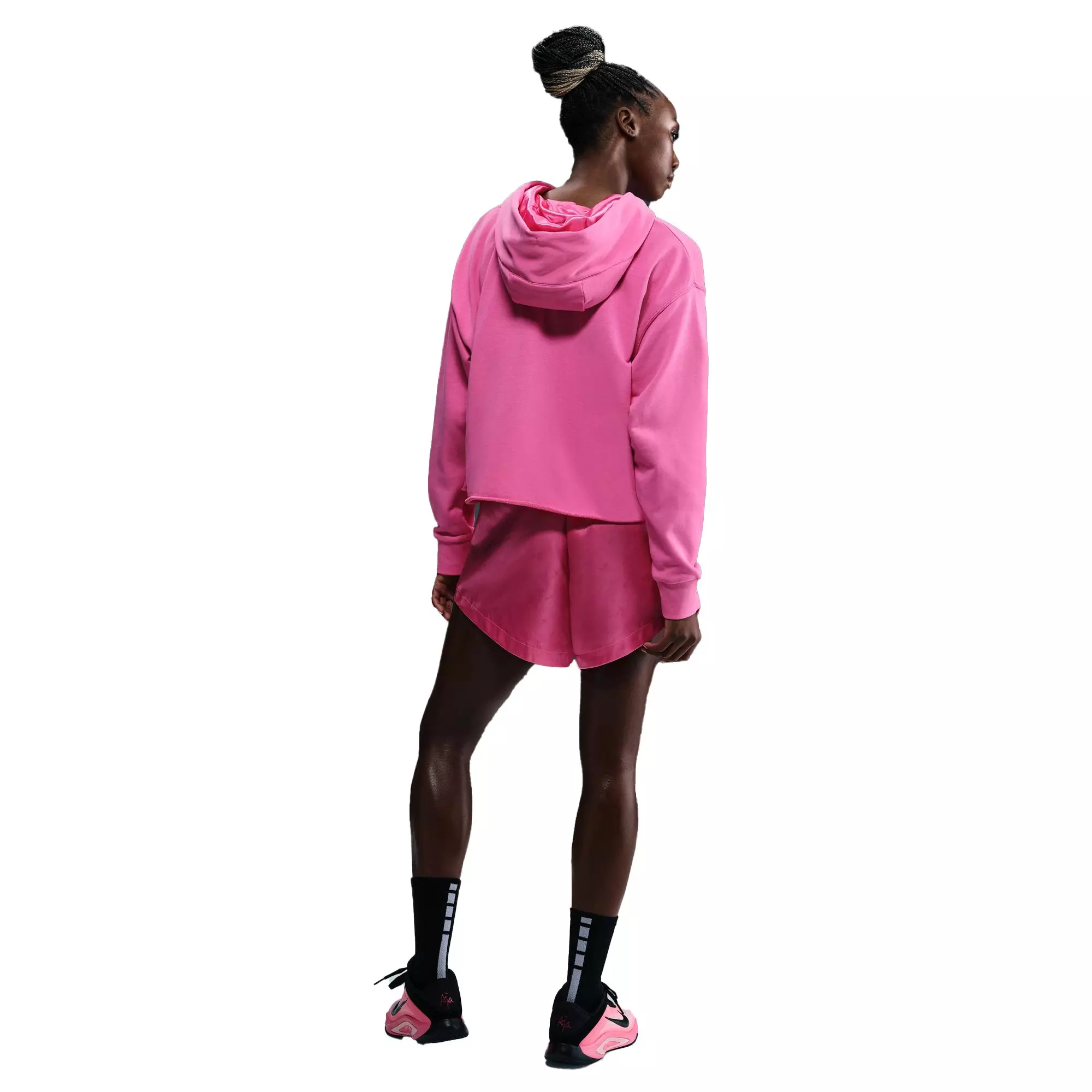 Nike A'ja Wilson Women's Oversized Cropped Basketball Hoodie - PINK