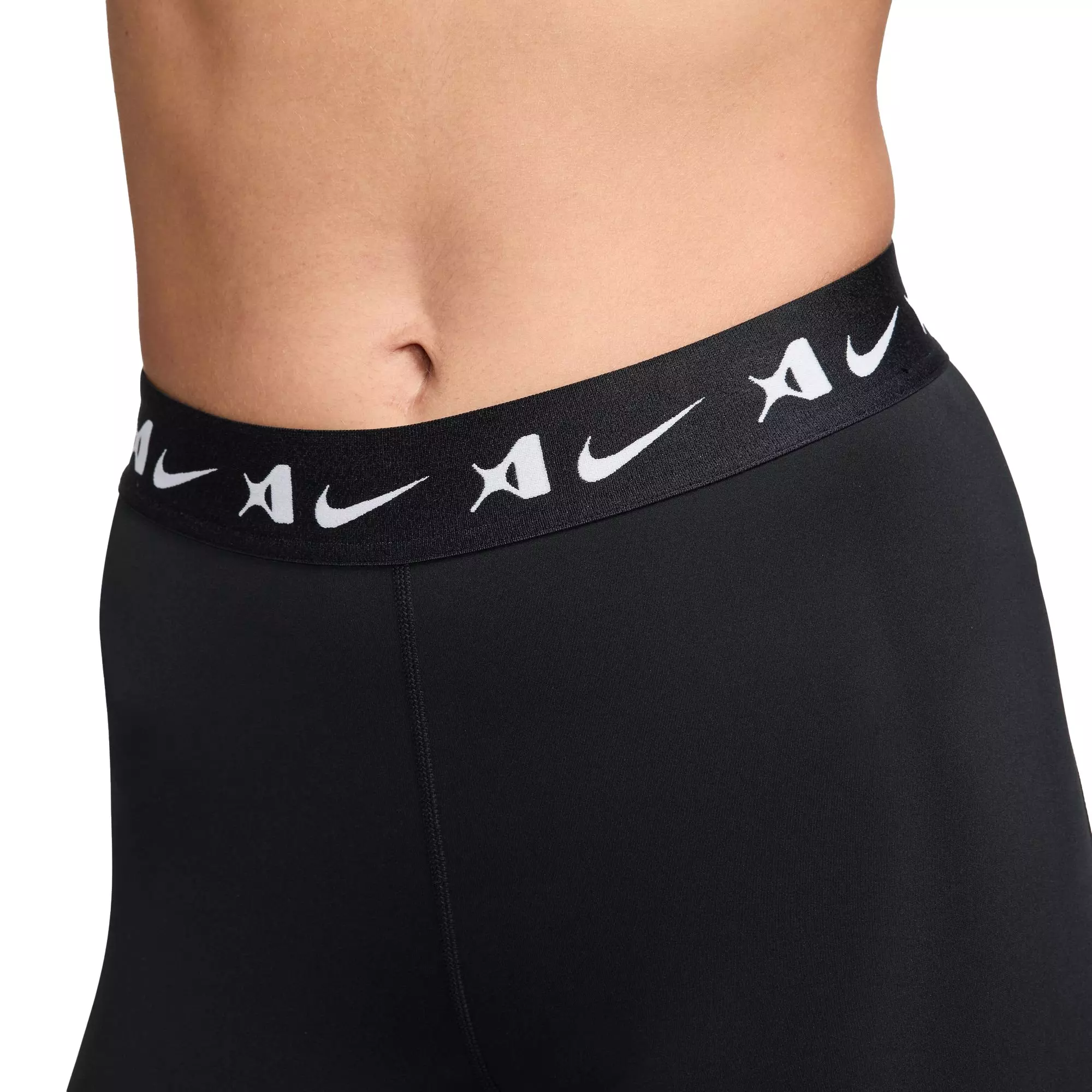 Nike A'ja Wilson Women's A'symmetric Mid-Rise Single-Leg Basketball Leggings - BLACK