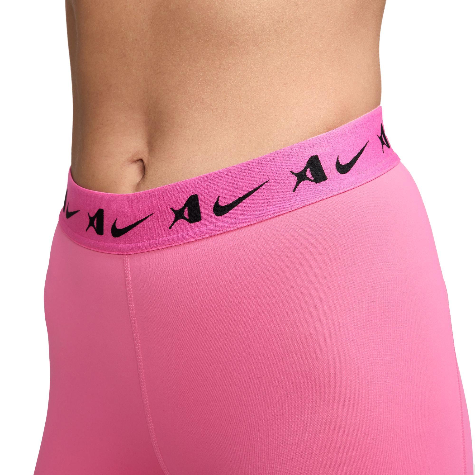 Nike A'ja Wilson Women's "Pinksicle" Mid-Rise Single-Leg Basketball Leggings - PINK Thumbnail View 3