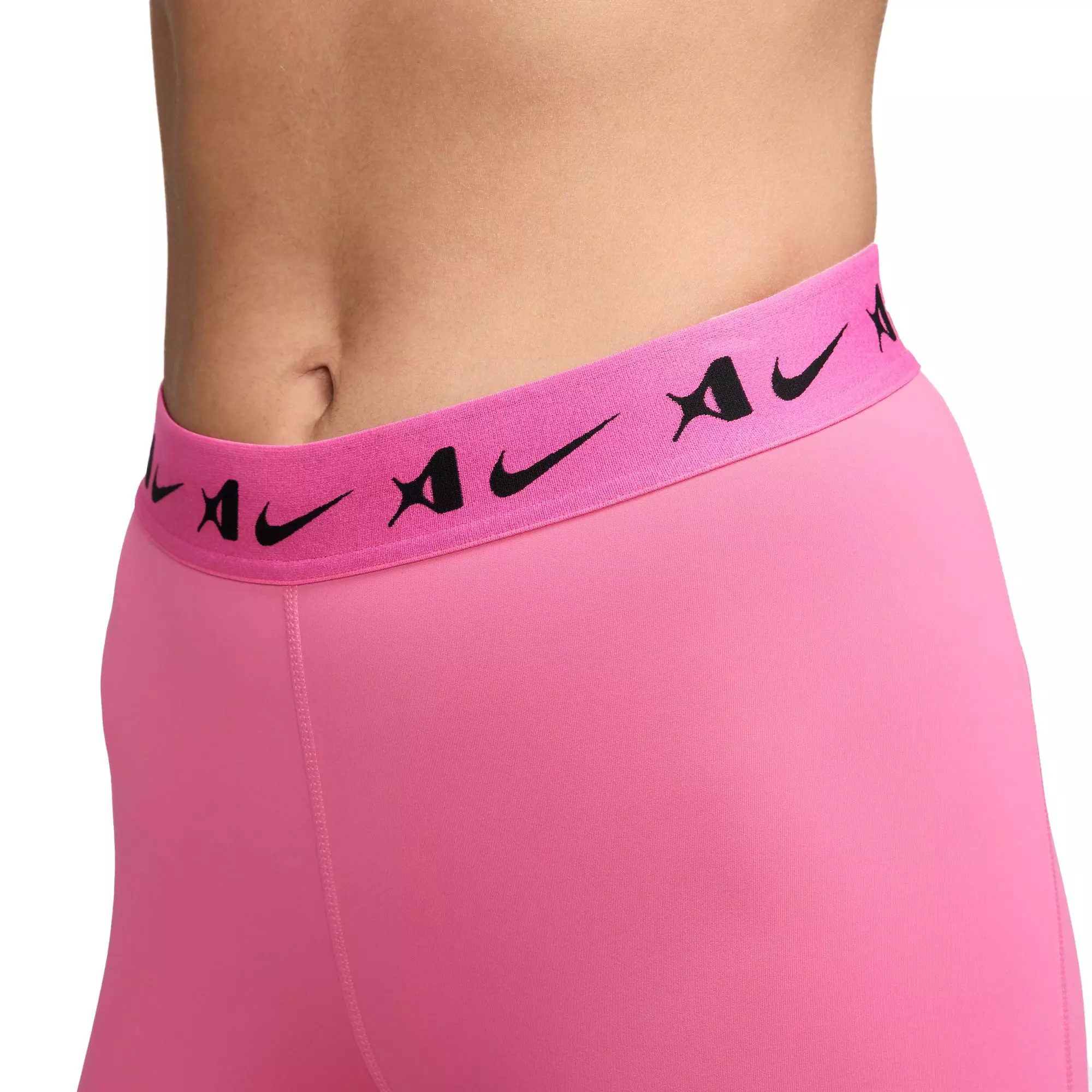 Nike A'ja Wilson Women's "Pinksicle" Mid-Rise Single-Leg Basketball Leggings - PINK