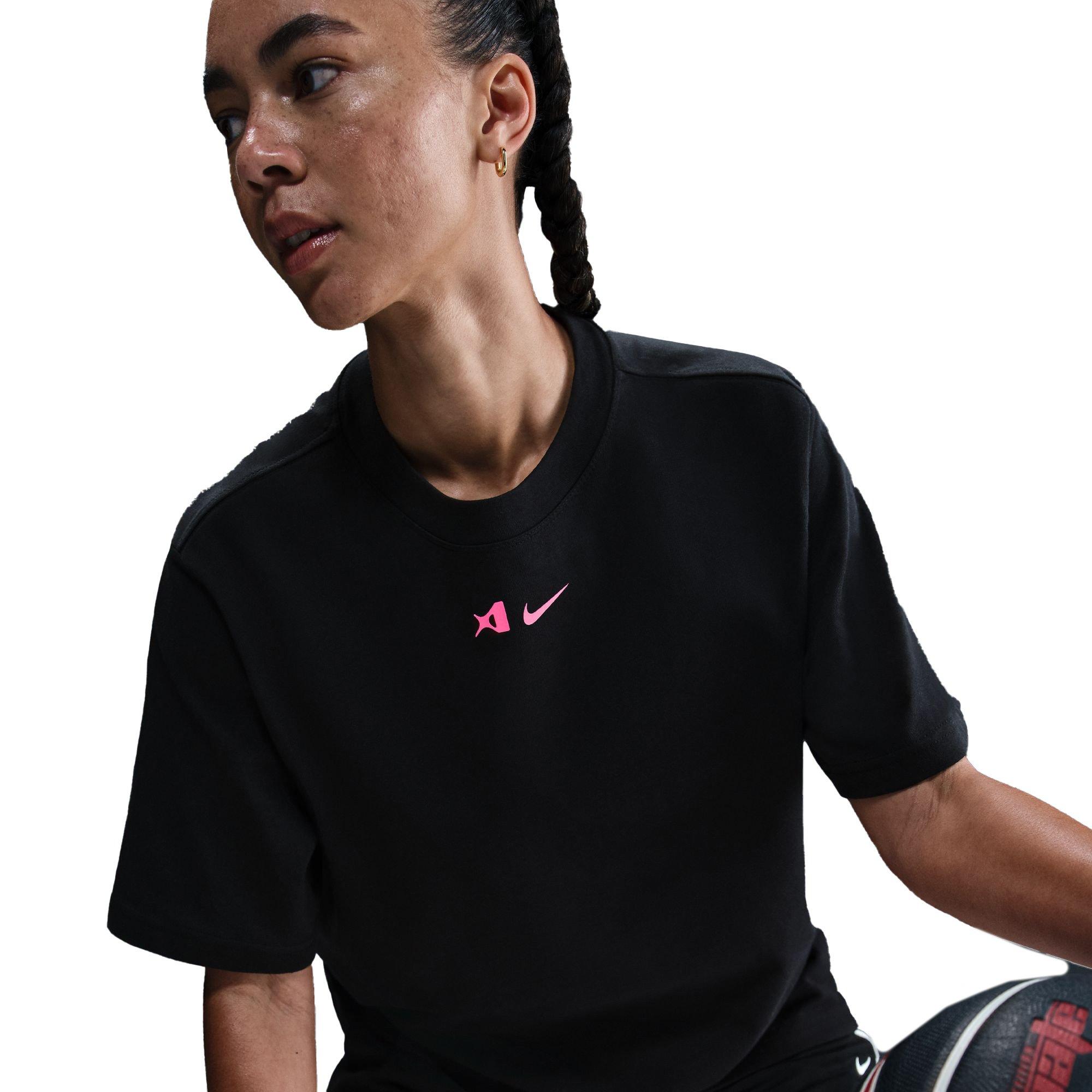 Nike A'ja Wilson Women's Loose Short-Sleeve Tee - BLACK Thumbnail View 6
