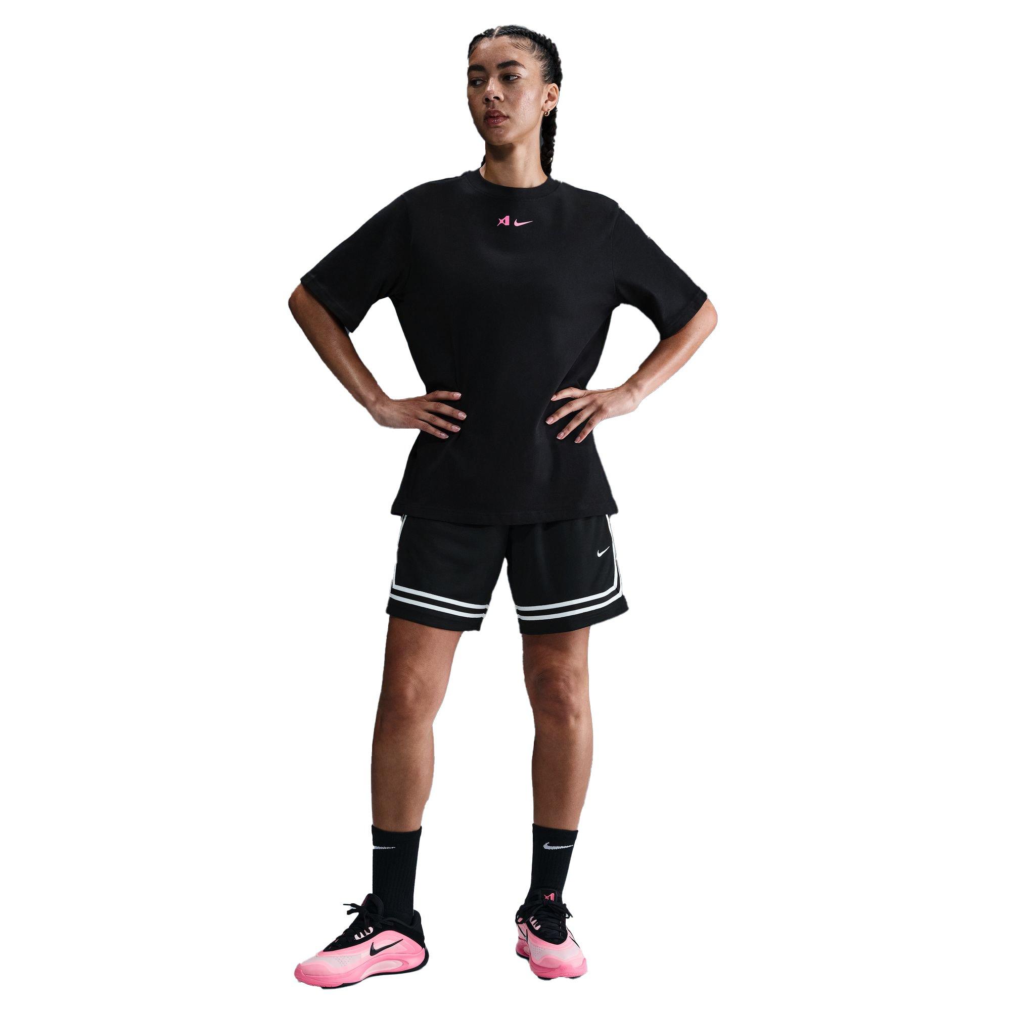 Nike A'ja Wilson Women's Loose Short-Sleeve Tee - BLACK Thumbnail View 8