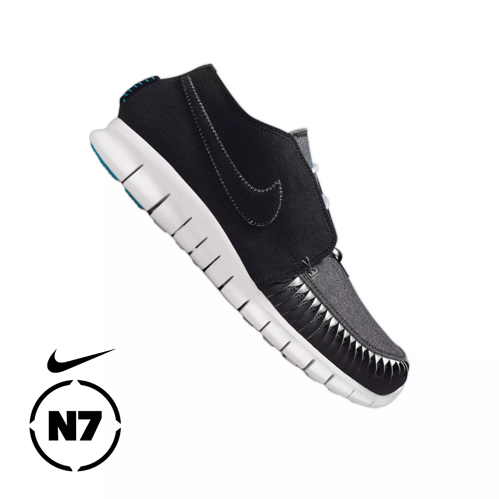 Nike Free Forward Moc N7 "Black" Men's Shoe - BLACK/SUMMIT WHITE/TURQUOISE