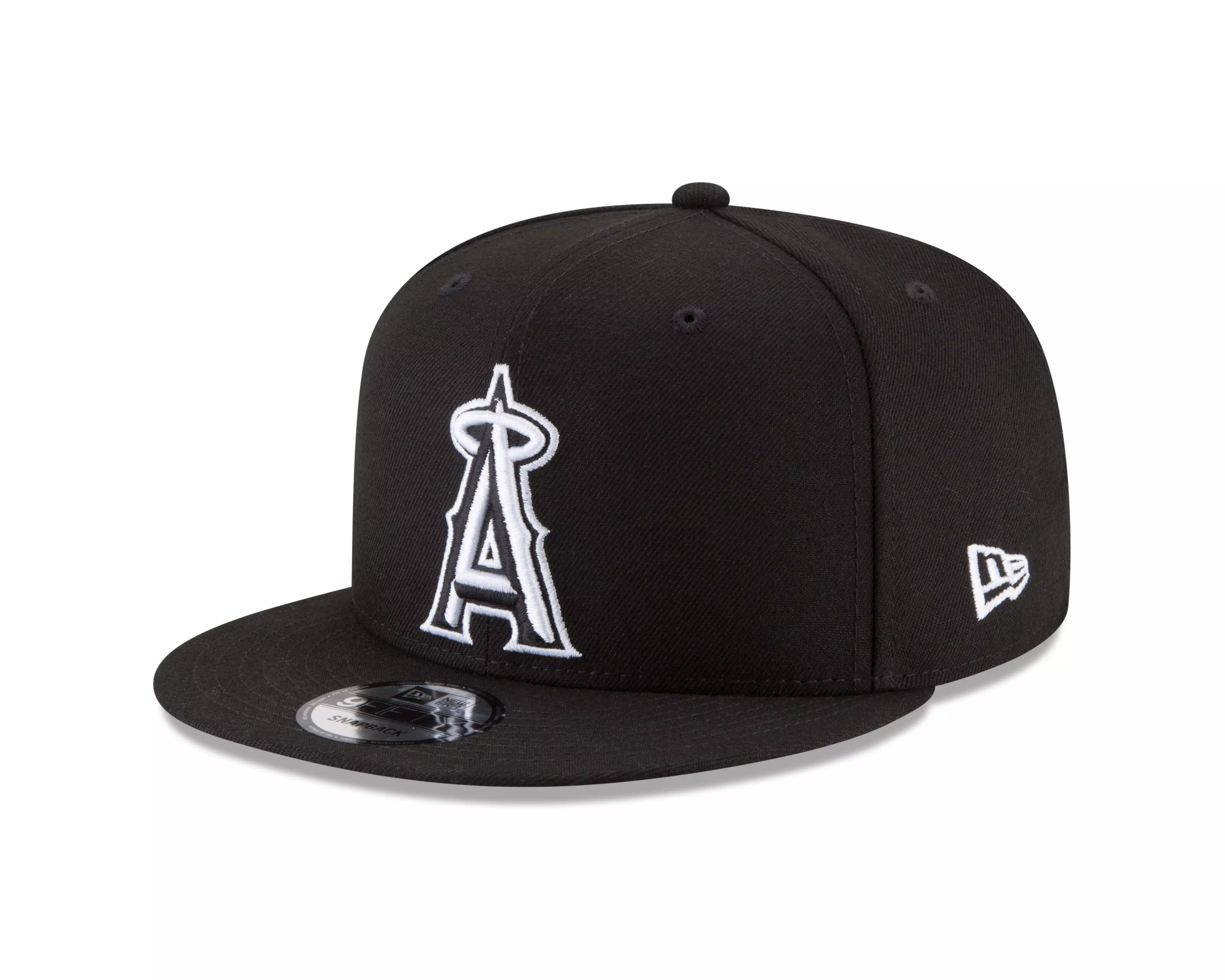 New Era Los Angeles Angels 9FIFTY Snapback Hat-Black/White - BLACK/WHITE