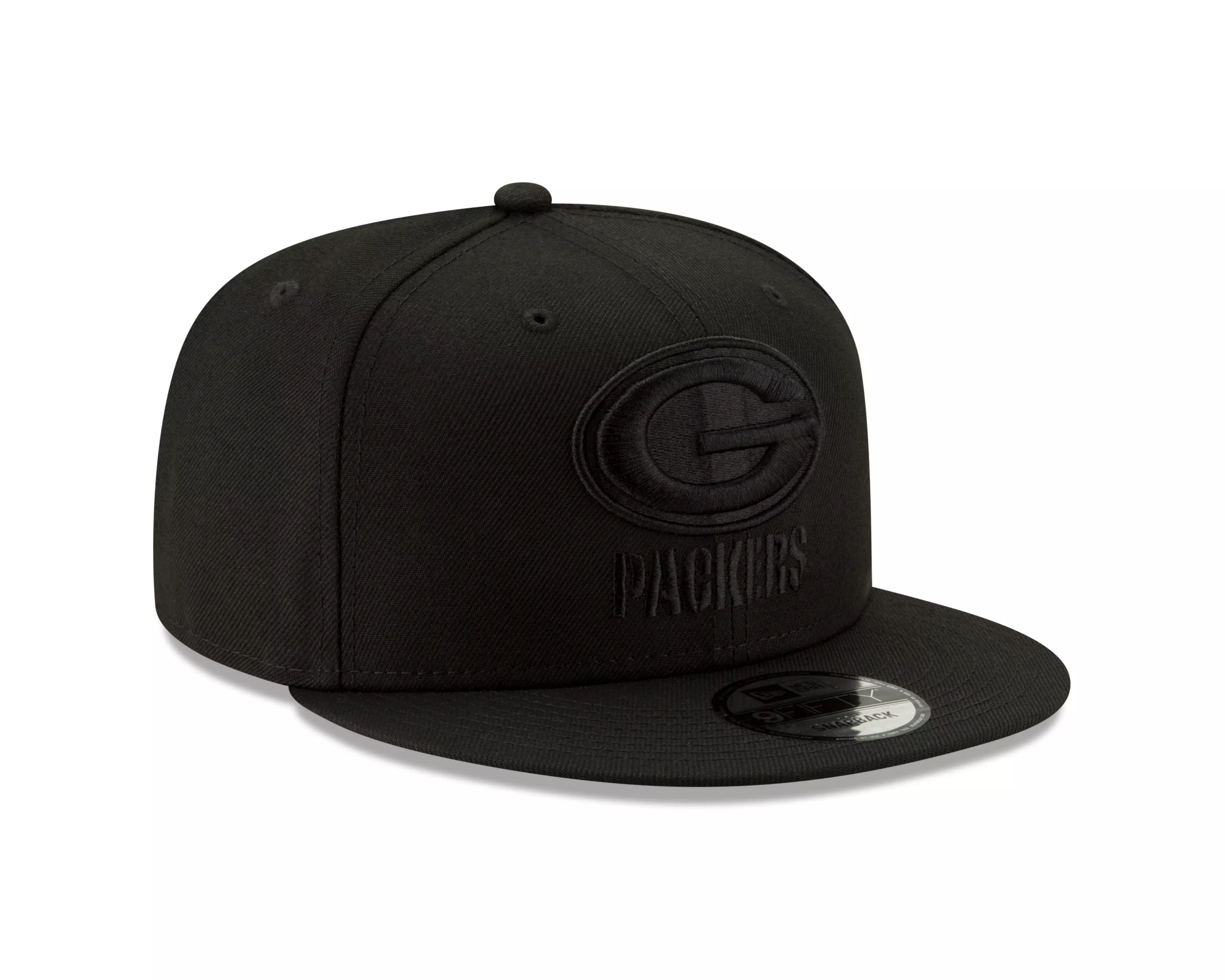 New Era Green Bay Packers 9FIFTY Snapback Hat-Black - BLACK