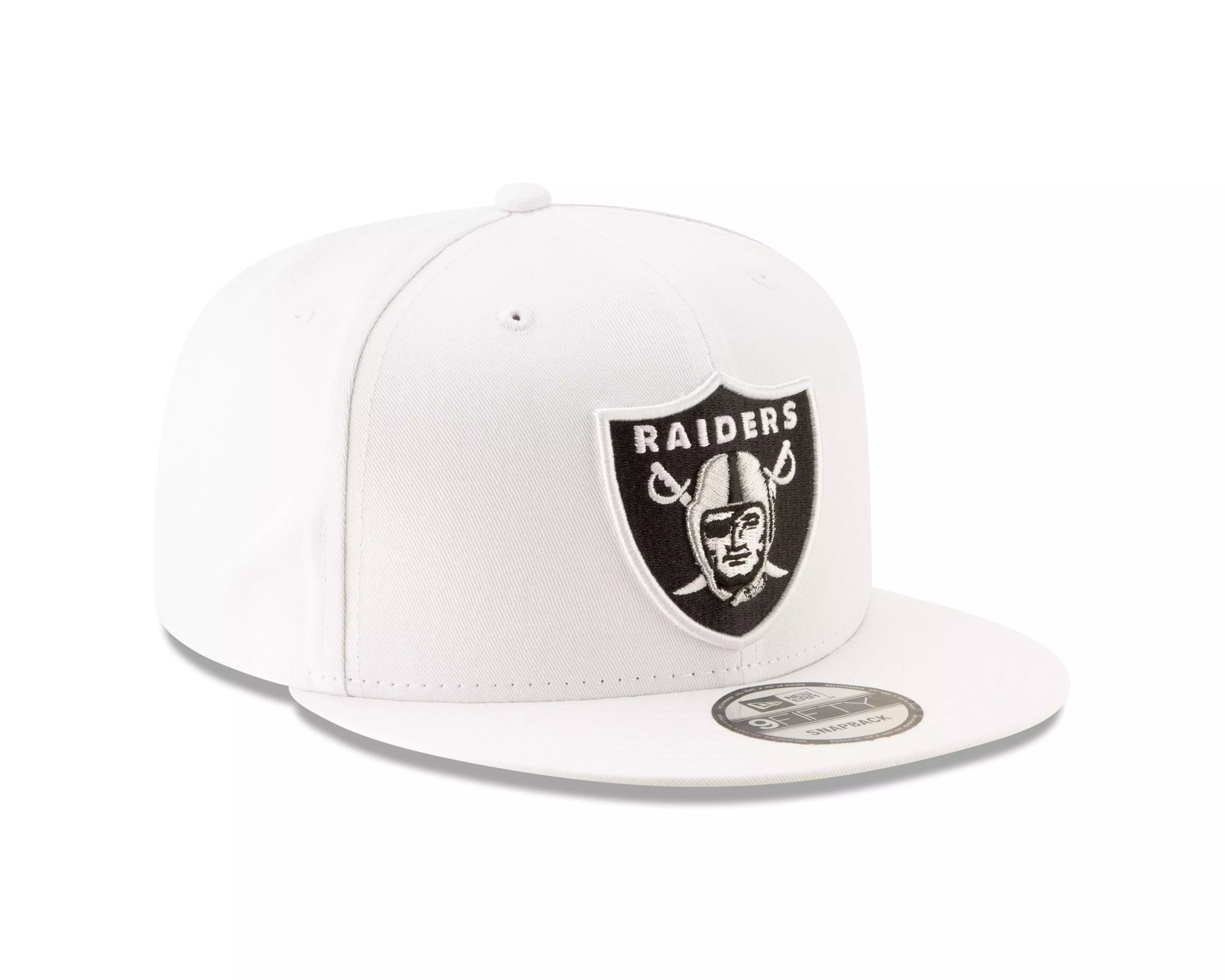 New Era Las Vegas Raiders 9FIFTY Snapback Hat - White/Black - WHITE/BLACK