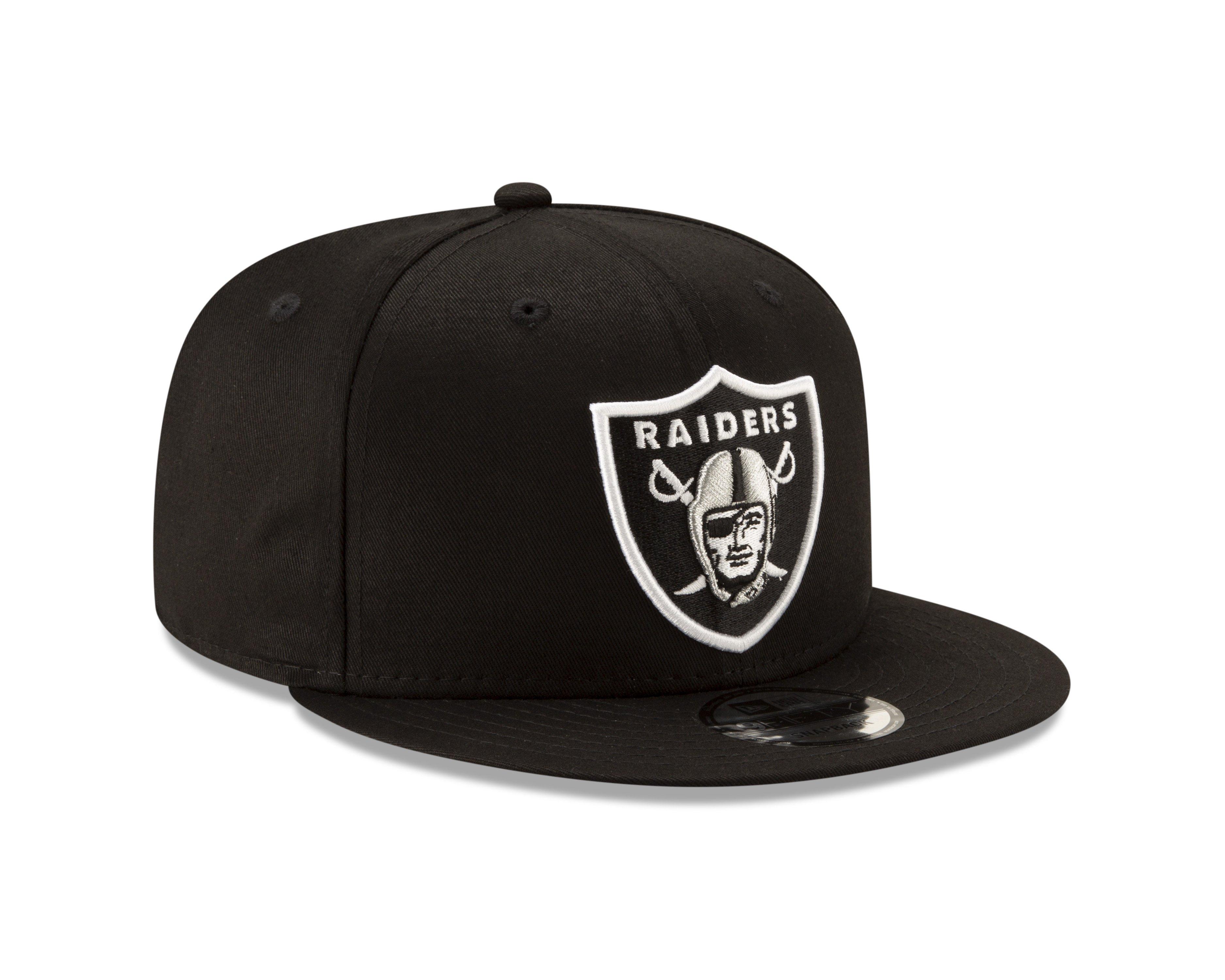 New Era Las Vegas Raiders 9FIFTY Snapback Hat - Black/White - BLACK/WHITE Thumbnail View 2