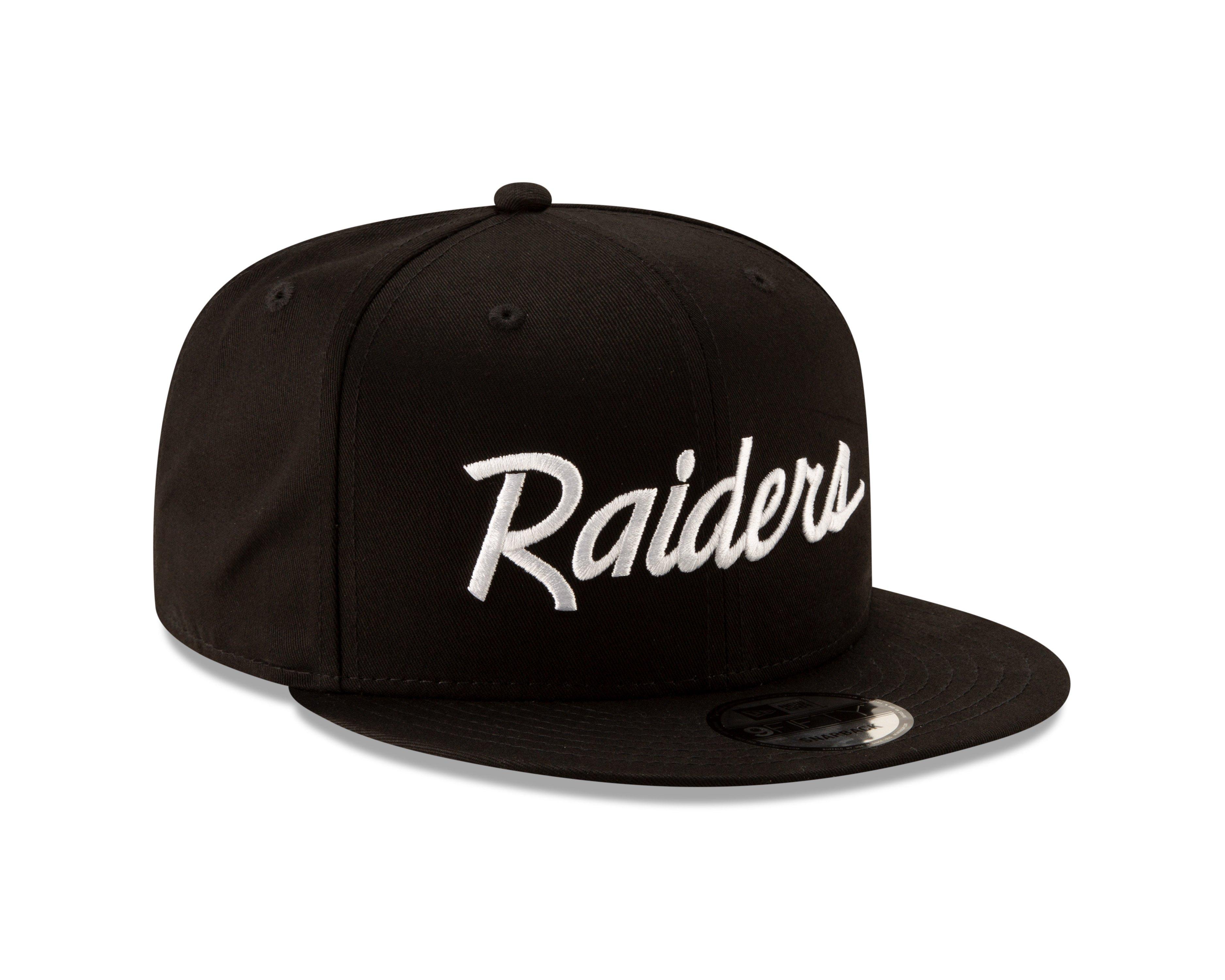 New Era Las Vegas Raiders 9FIFTY Script Snapback Hat-Black/White