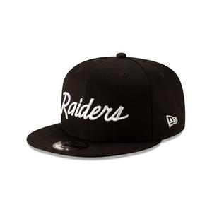 New Era Las Vegas Raiders 9FIFTY Script Snapback Hat-Black/White
