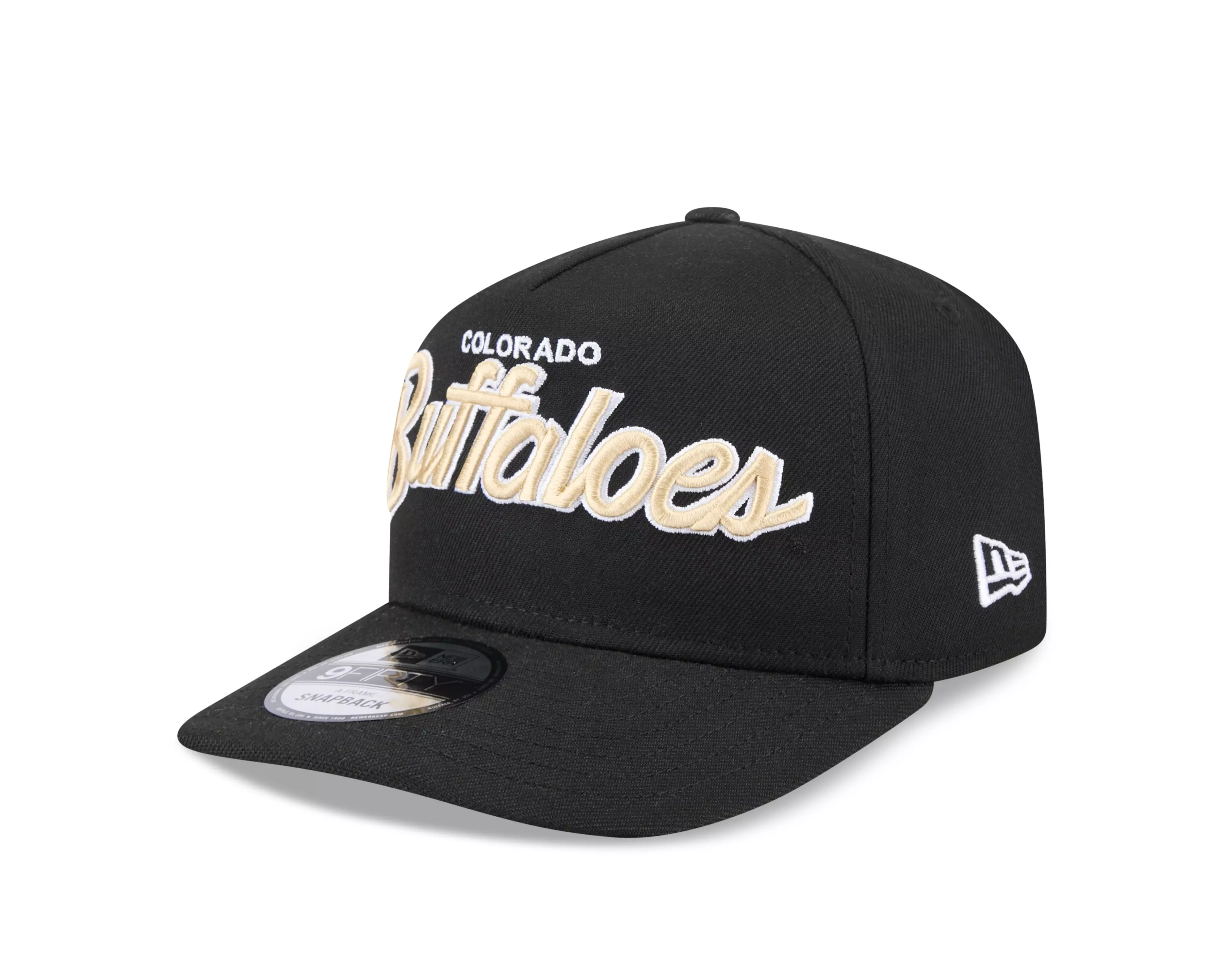 New Era Colorado Buffalo 9FIFTY A-Frame Script Snapback Hat-Black - BLACK