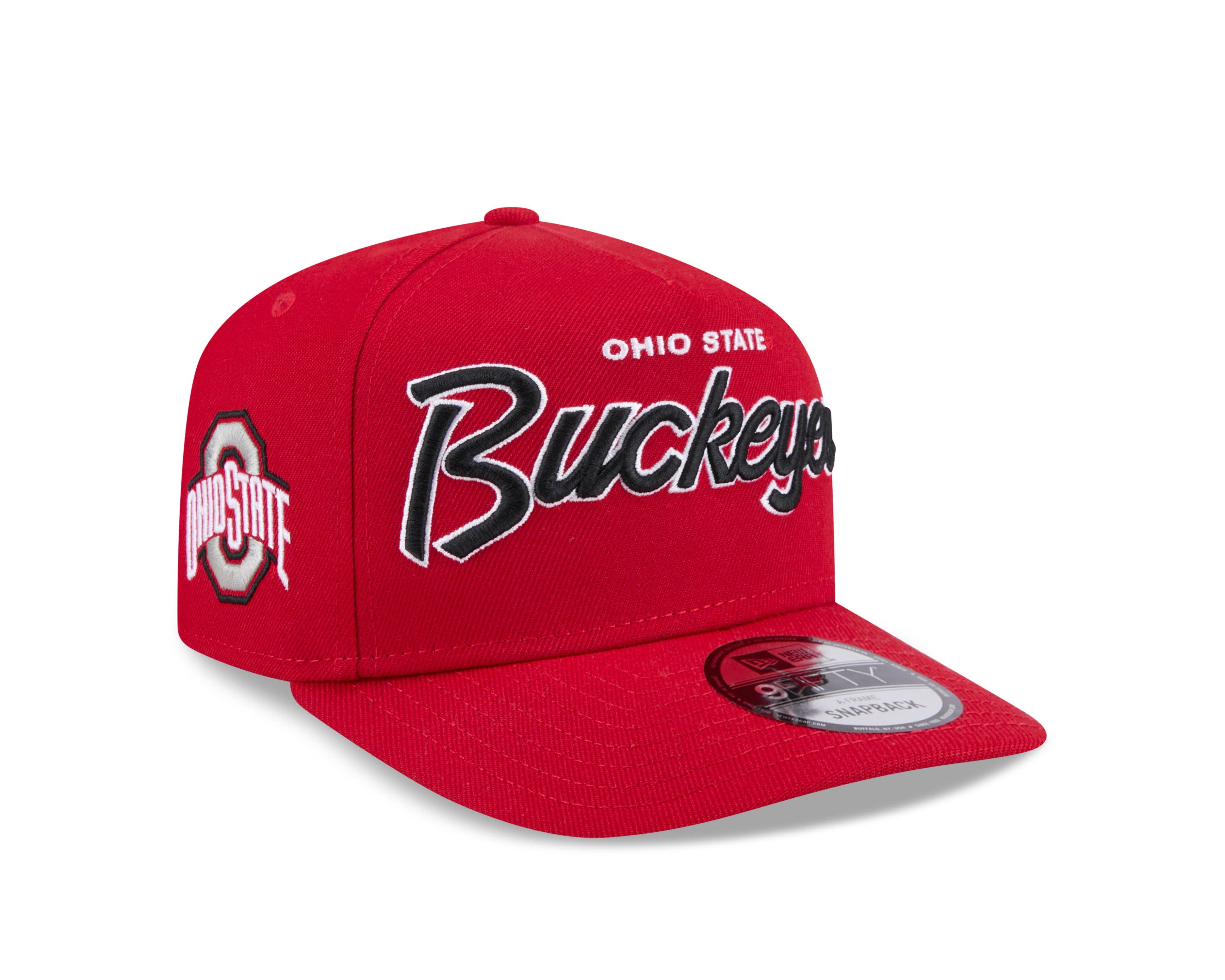 New Era Ohio State Buckeyes 9FIFTY A-Frame Script Snapback Hat-Red - RED Thumbnail View 2