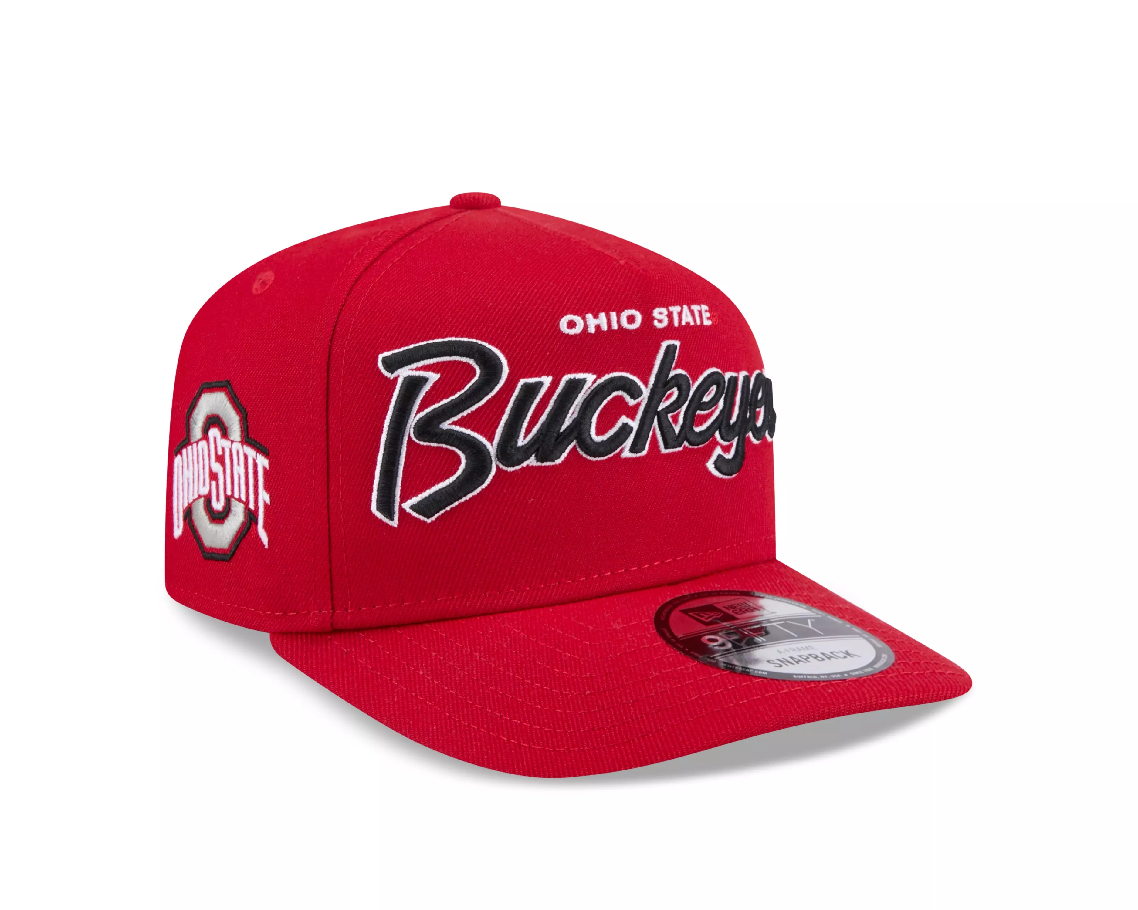 New Era Ohio State Buckeyes 9FIFTY A-Frame Script Snapback Hat-Red - RED