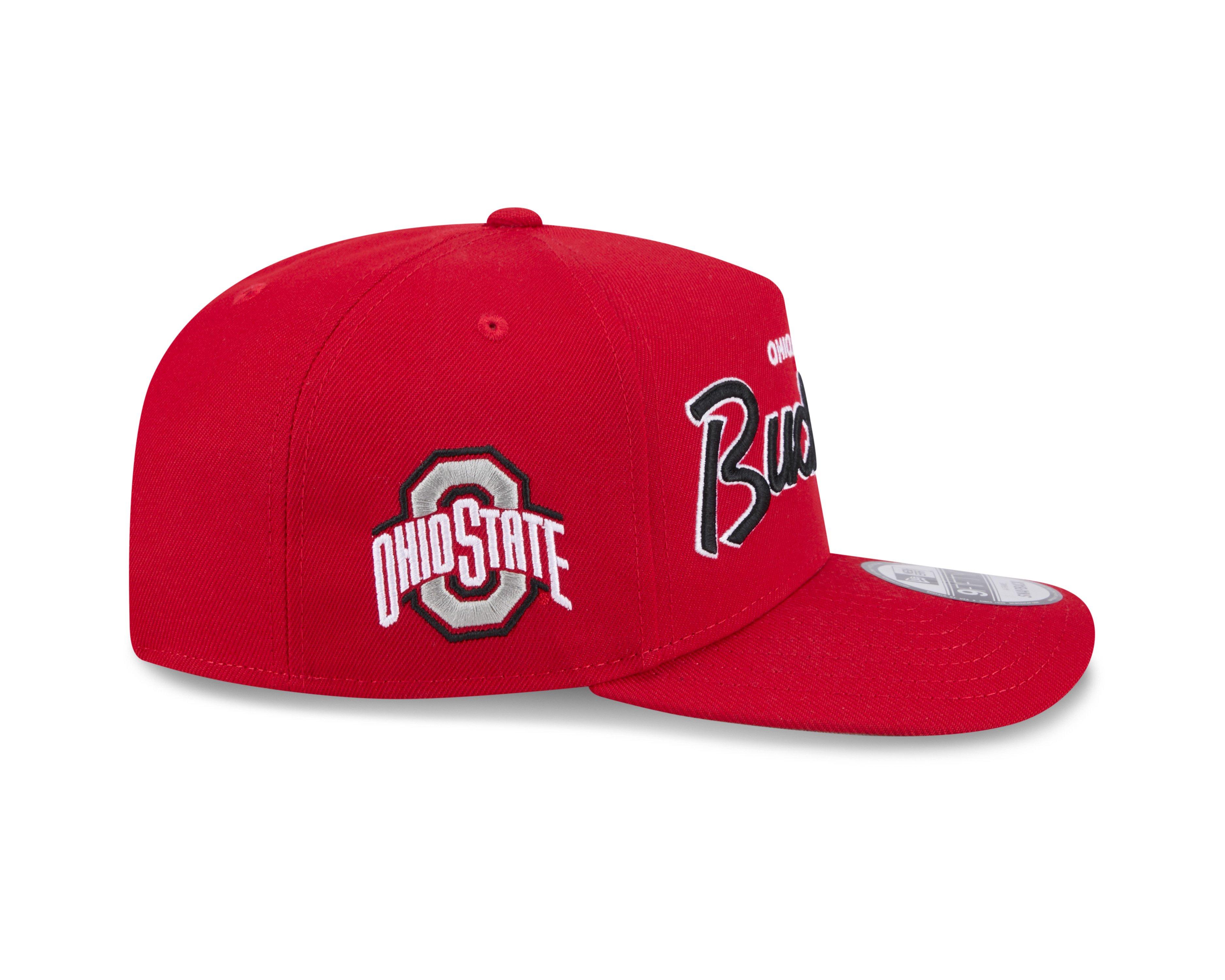 New Era Ohio State Buckeyes 9FIFTY A-Frame Script Snapback Hat-Red - RED Thumbnail View 4