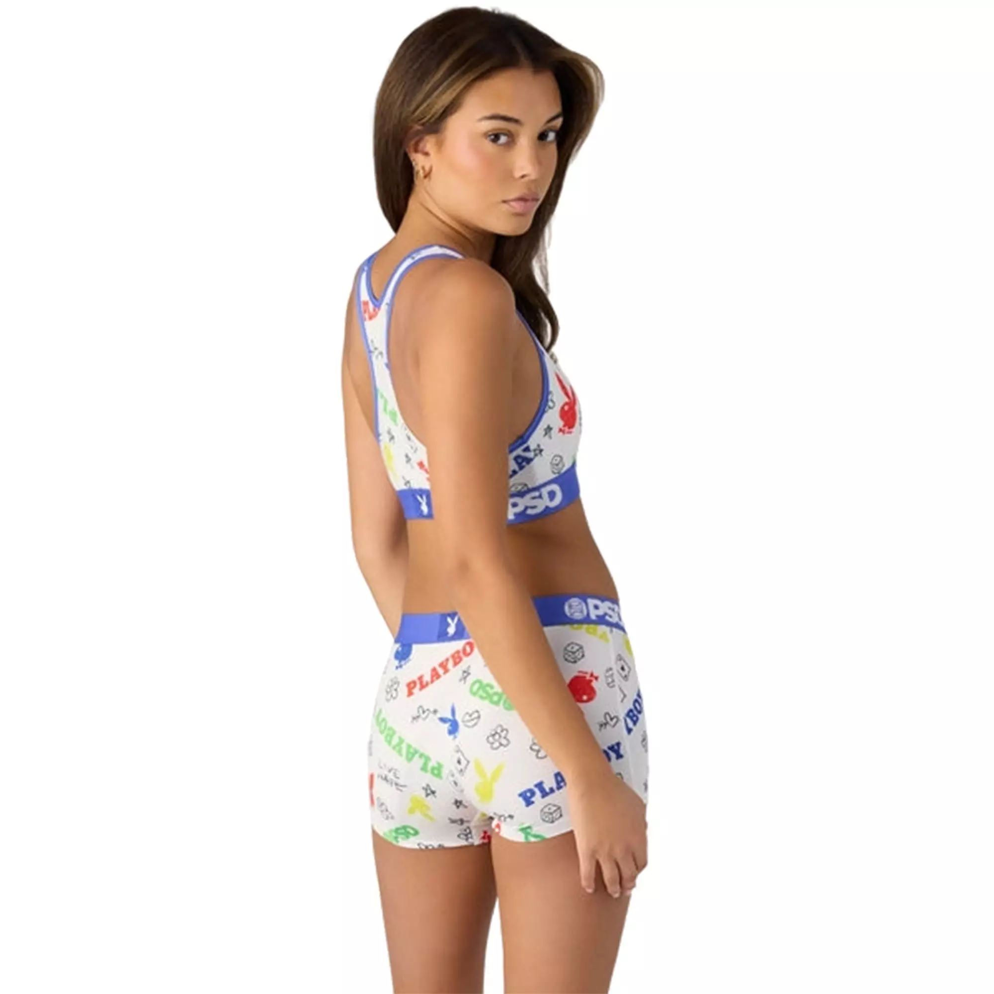PSD Women's x Playboy Primary Sports Bra - MULTI-COLOR