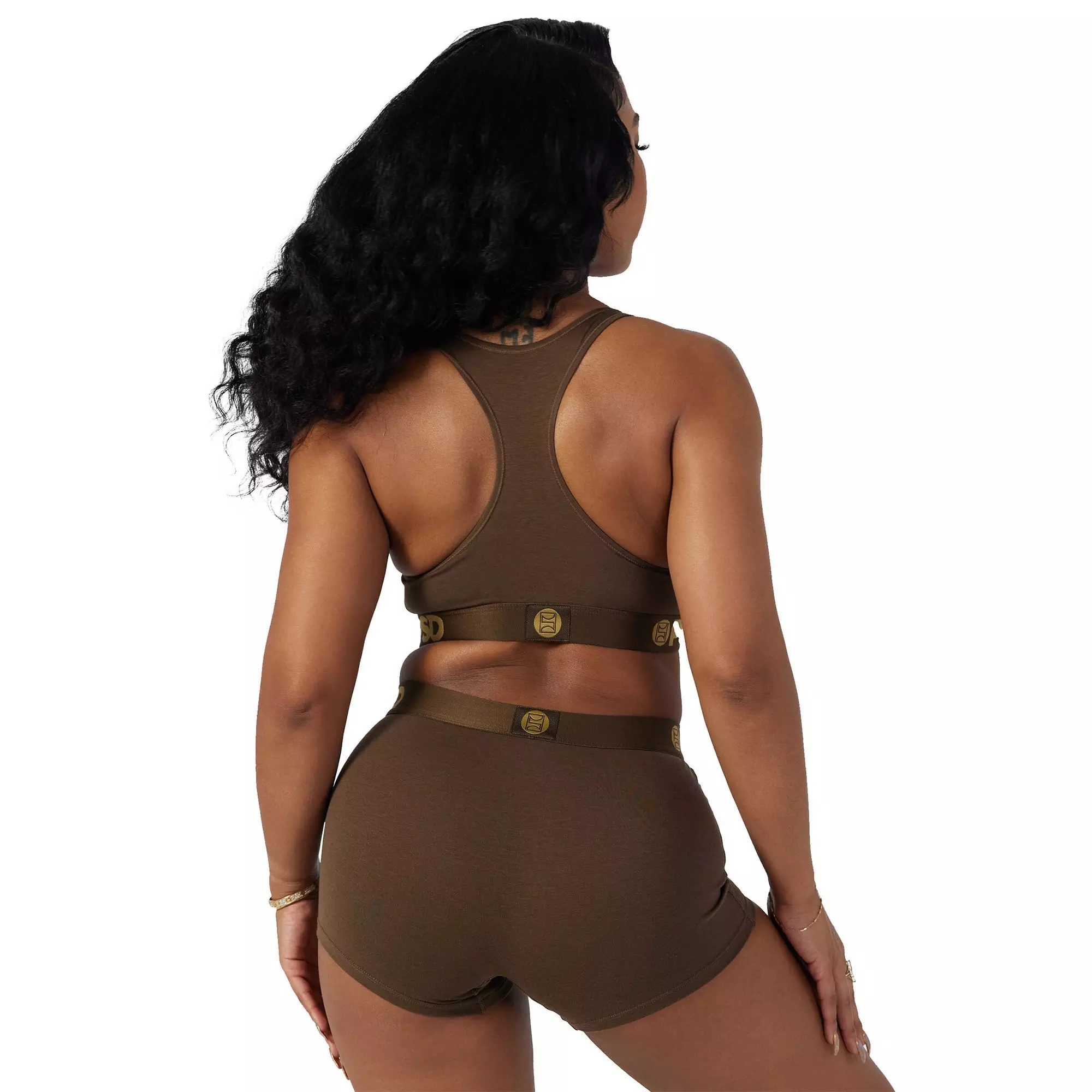 PSD Women's Modal Solids Cocoa Sports Bra