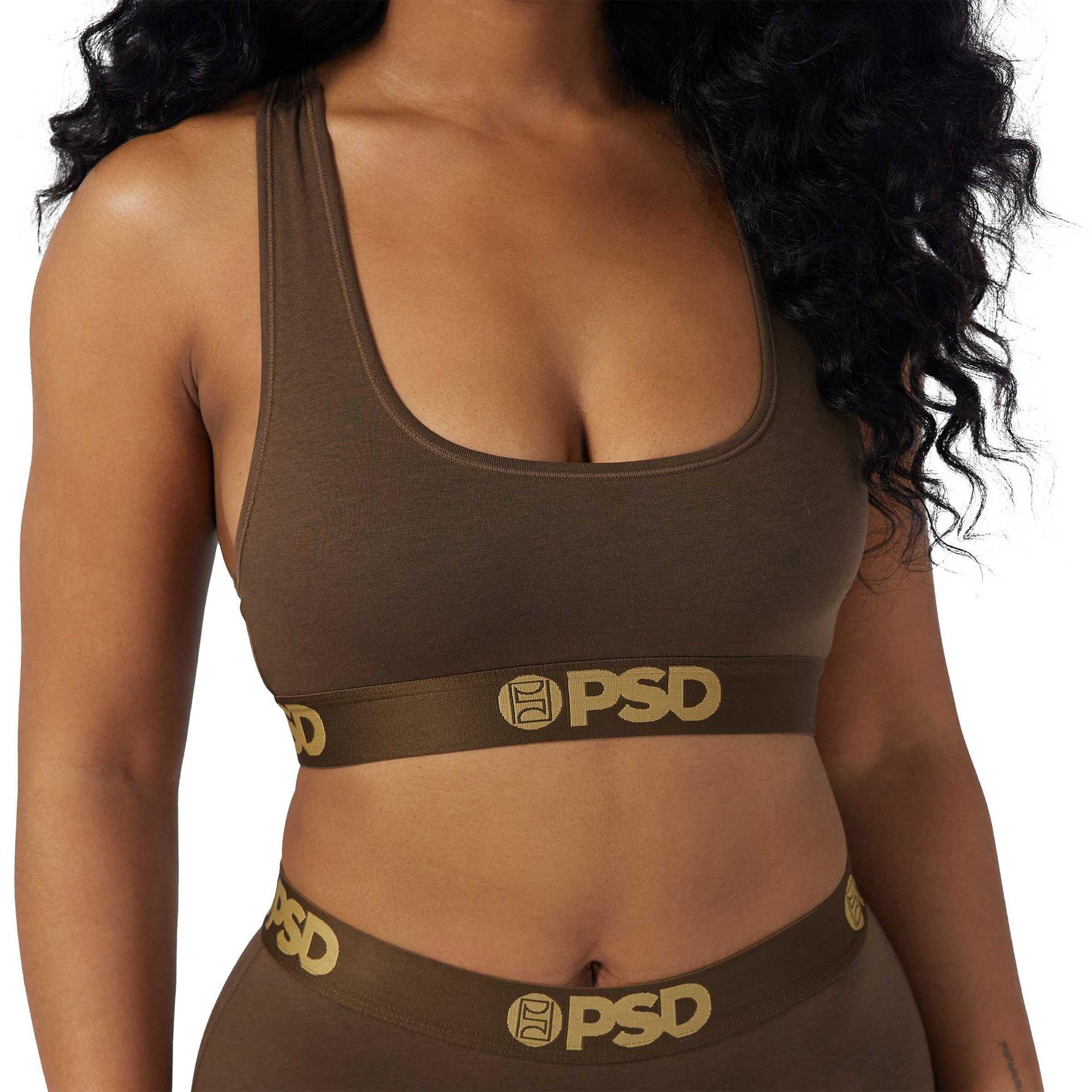 PSD Women's Modal Solids Cocoa Sports Bra - BROWN Thumbnail View 3