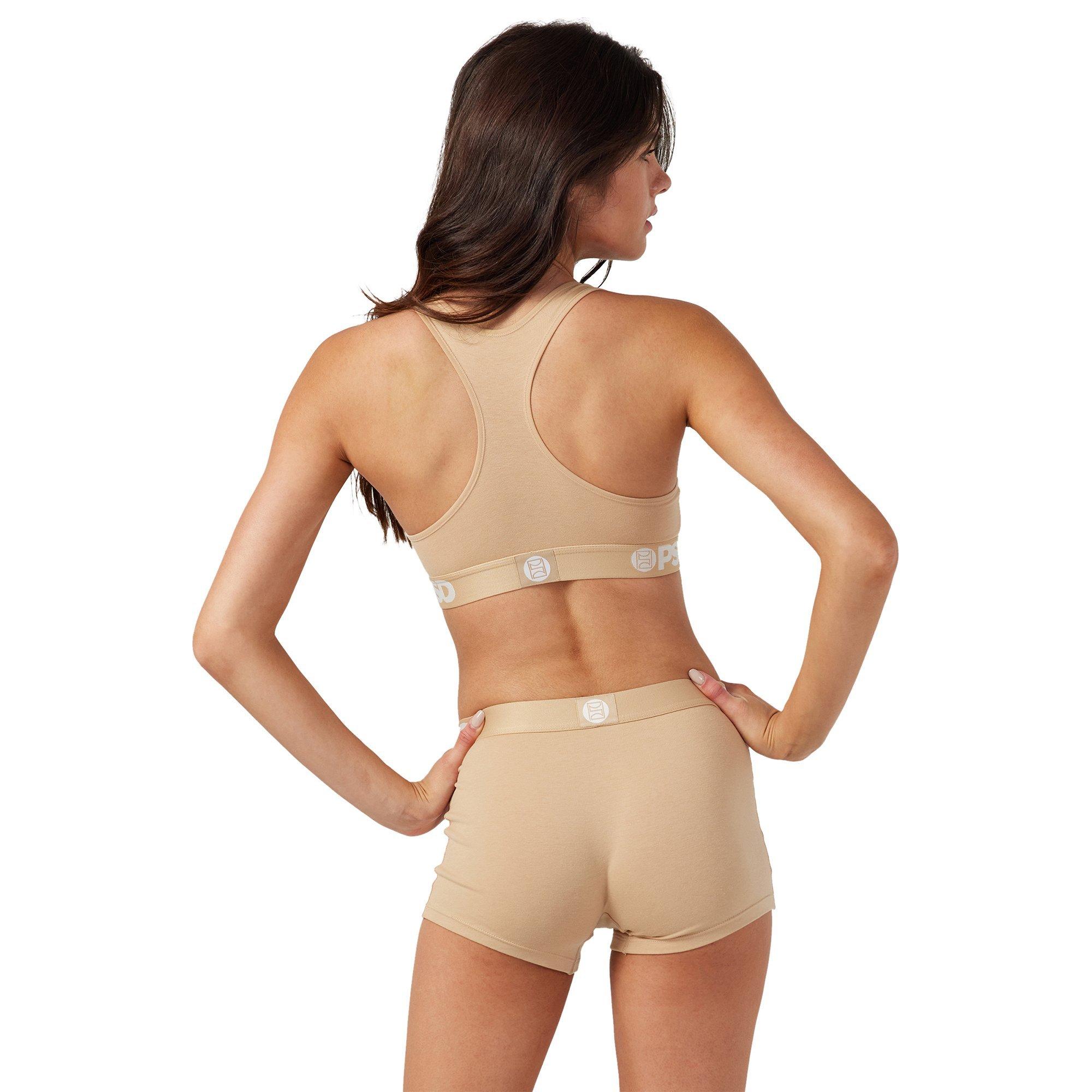 PSD Women's Modal Solid Sand Boy Shorts - TAN Thumbnail View 2