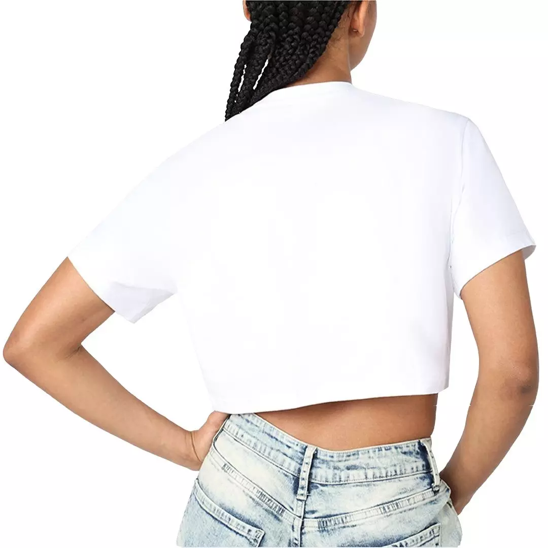 Smoke Rise Women's Crop Tapestry Tee - Off White - OFF-WHITE