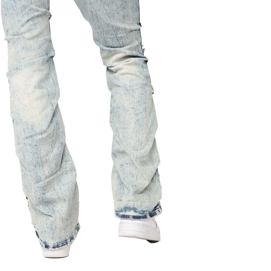 Smoke Rise Women's Straight Fit Tapestry Denim Jeans - Blue - BLUE Thumbnail View 5